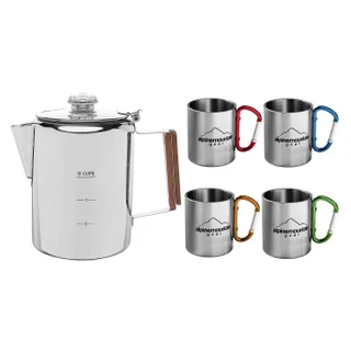 Alpine Mountain Gear 5-piece Stainless Steel Coffee Set