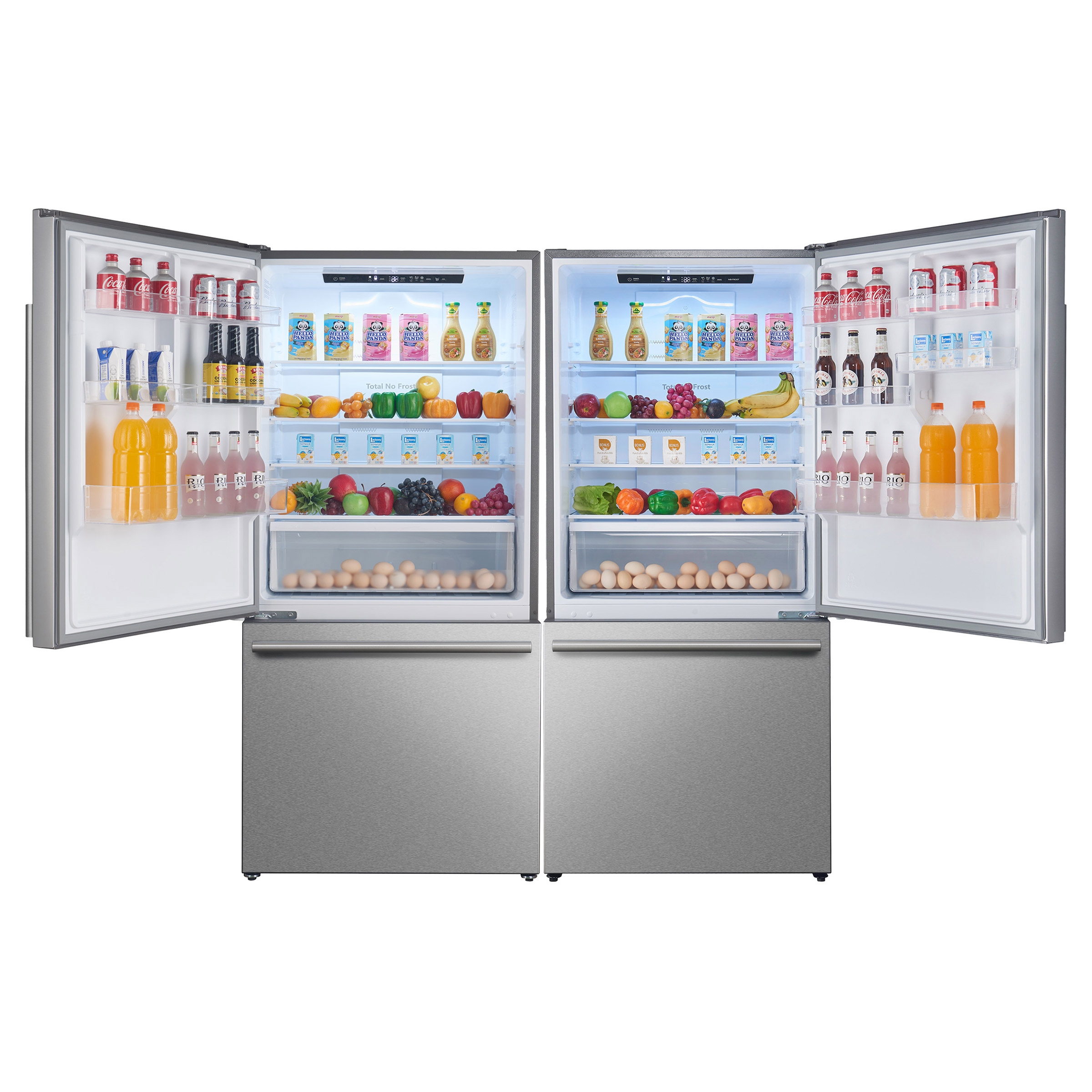 Milano 2-piece 62 in. 34.4 cu ft. Stainless Steel Freestanding