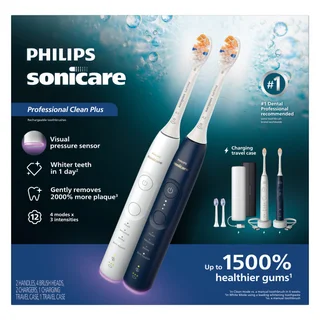 SONICARE PROFESSIONAL CLEAN PLUS TOOTHBRUSH 2PK^