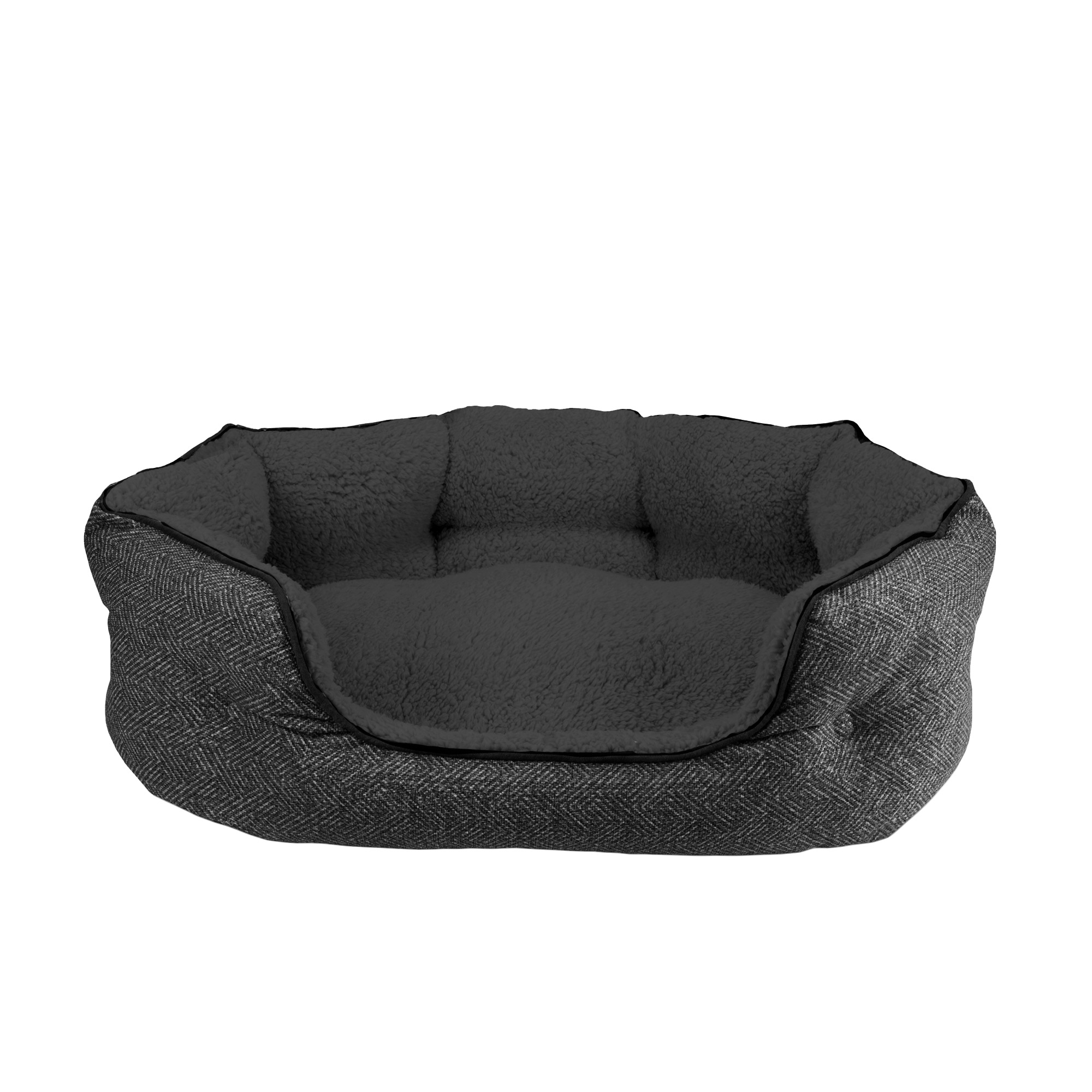 Arlee Cozy Small Black Pet Bed