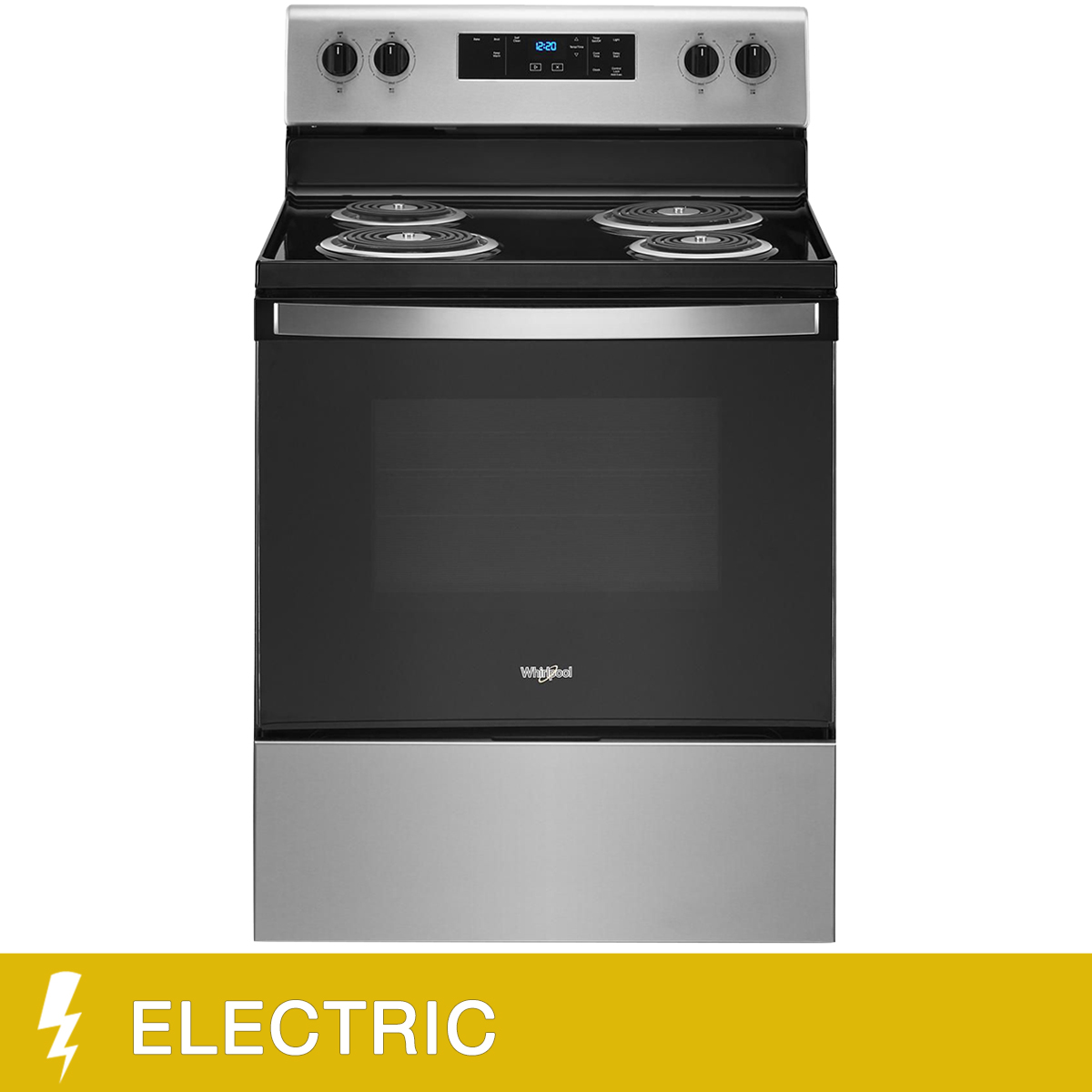 Whirlpool 30 in 4.8 cu ft. Electric 4 Burner Range