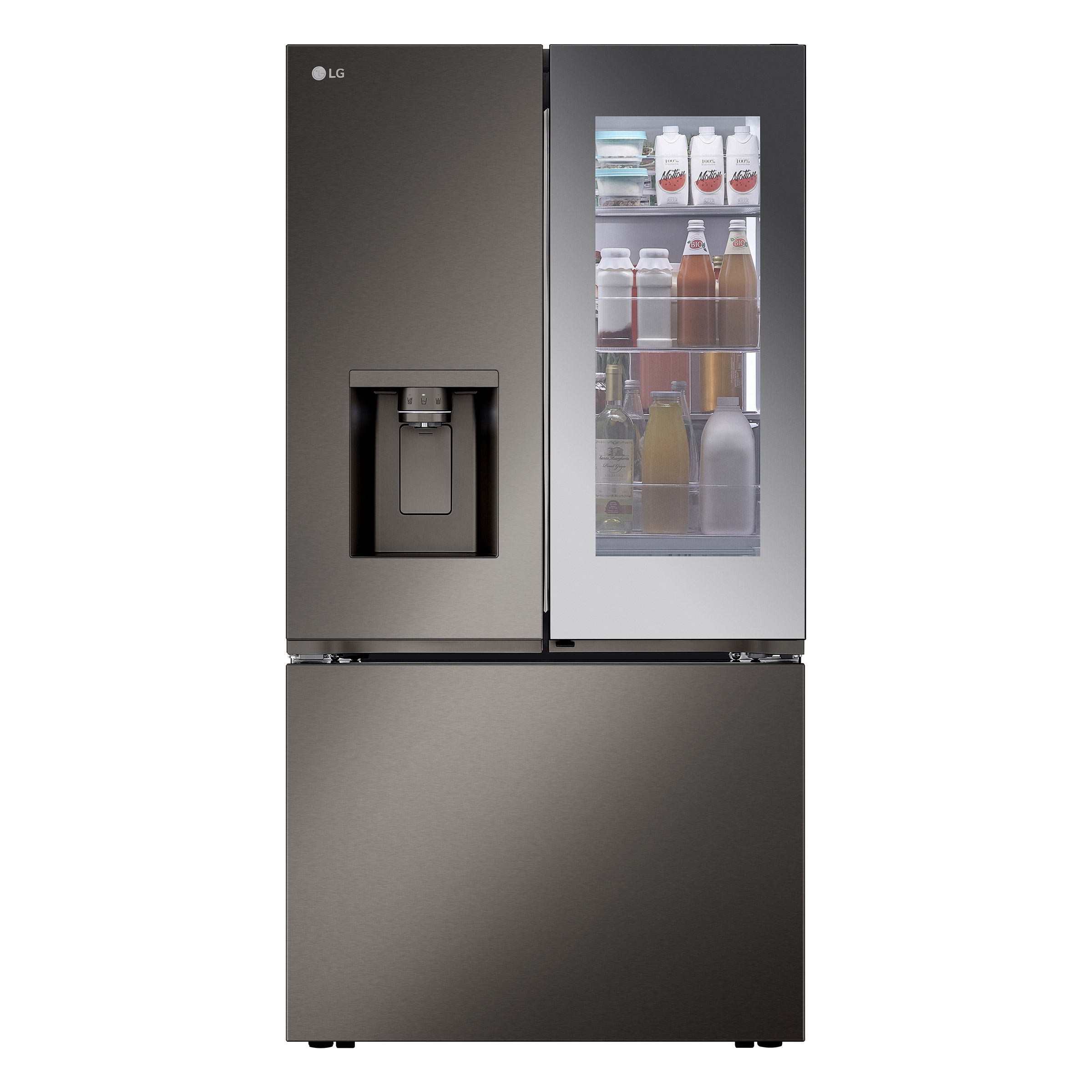 LG 26 cu. ft. Smart Mirror InstaView Counter-Depth MAX French Door Refrigerator with Four Types of Ice