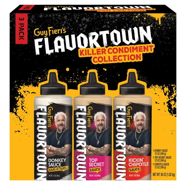 GUY FIERI'S FLAVORTOWN CONDIMENT COLLECTION 3/12 OZ