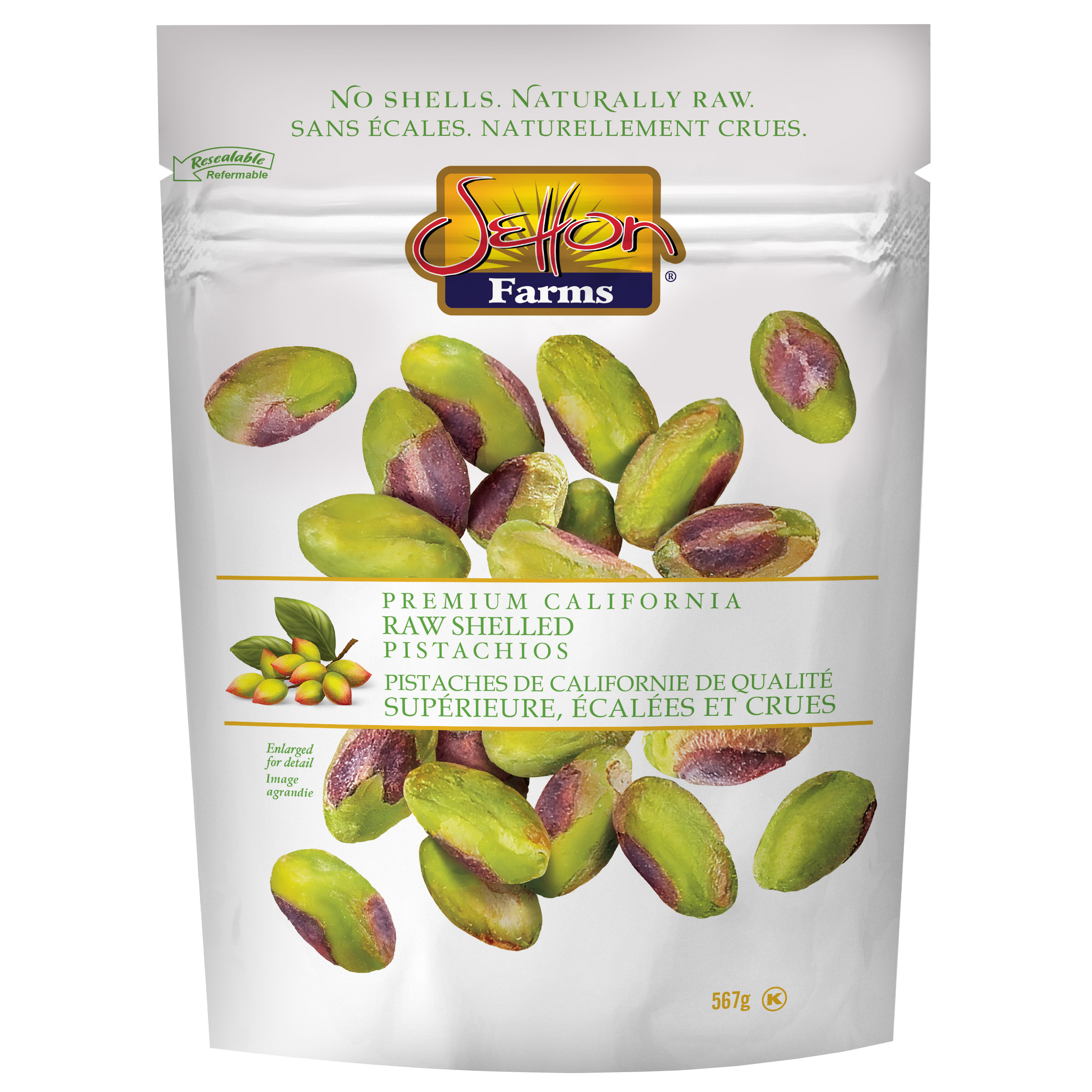 Setton Farms Premium Raw Shelled Pistachios, 567 g