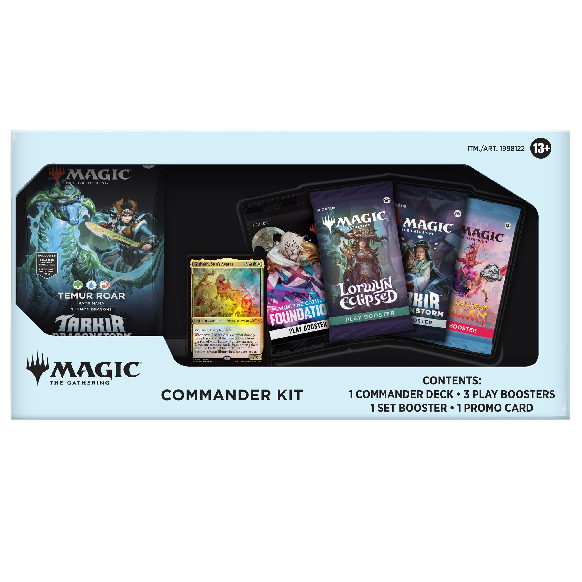 temur roar mtg commander deck Ultra PRO - Tarkir Dragonstorm Eshki, Temur's (Temur Roar Deck) 100ct Protector Sleeves for Magic: The Gathering color gameplay Magic: The Gathering "Tarkir Dragonstorm"