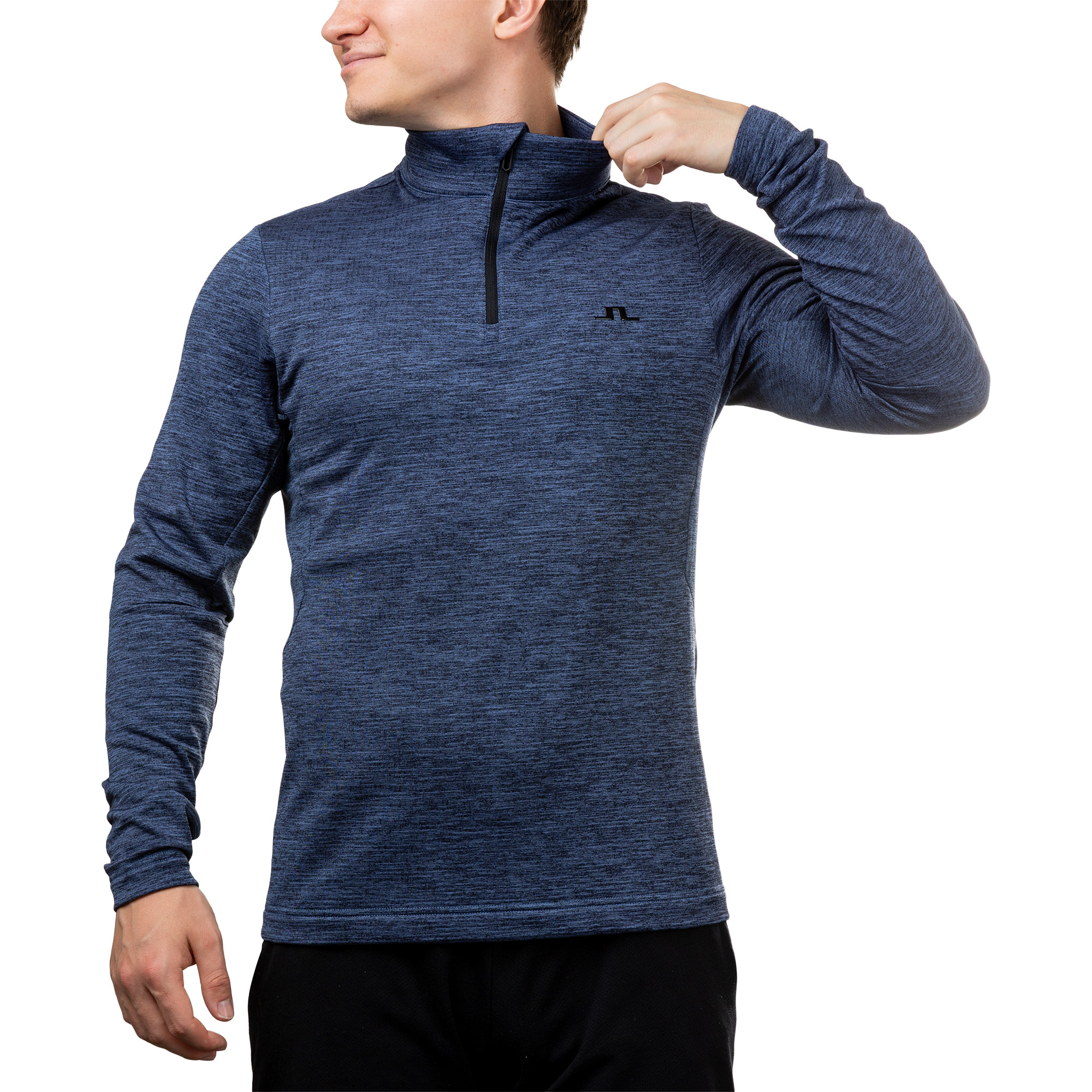 J. Lindeberg Men's 1/4 Zip Long Sleeve Top