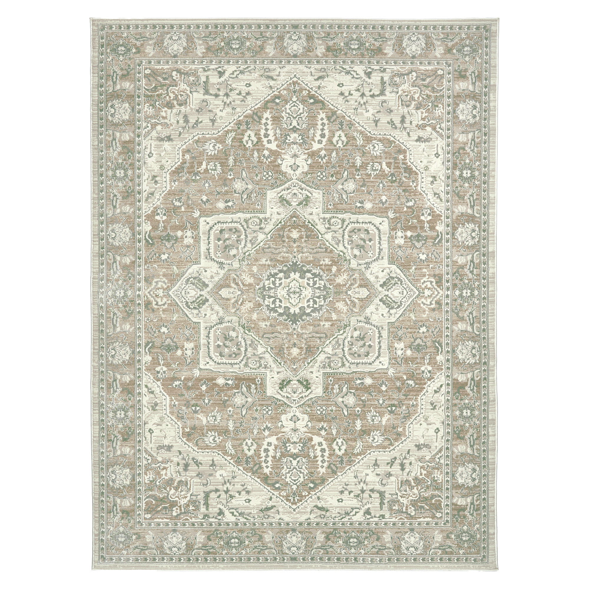 Sasha Area Rug, Adryan Beige Green, 5'3