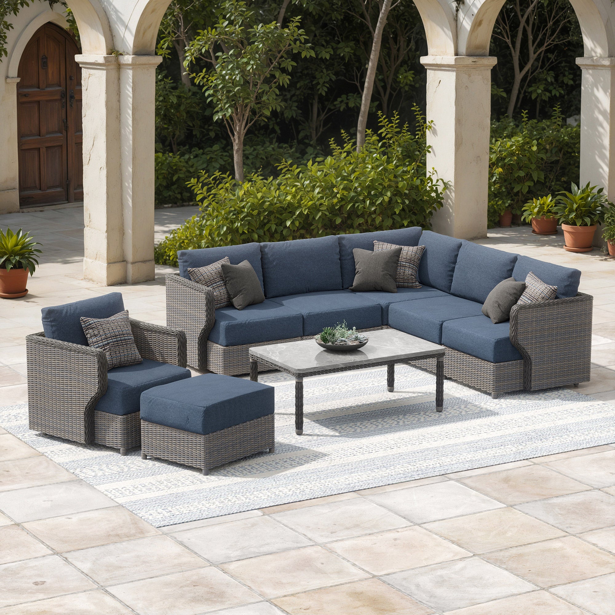 Sirio Richmond 8-piece Outdoor Patio Seating Set | Costco