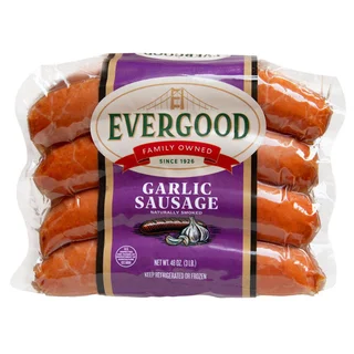 EVERGOOD BEEF GARLIC SAUSAGE 3 LBS
