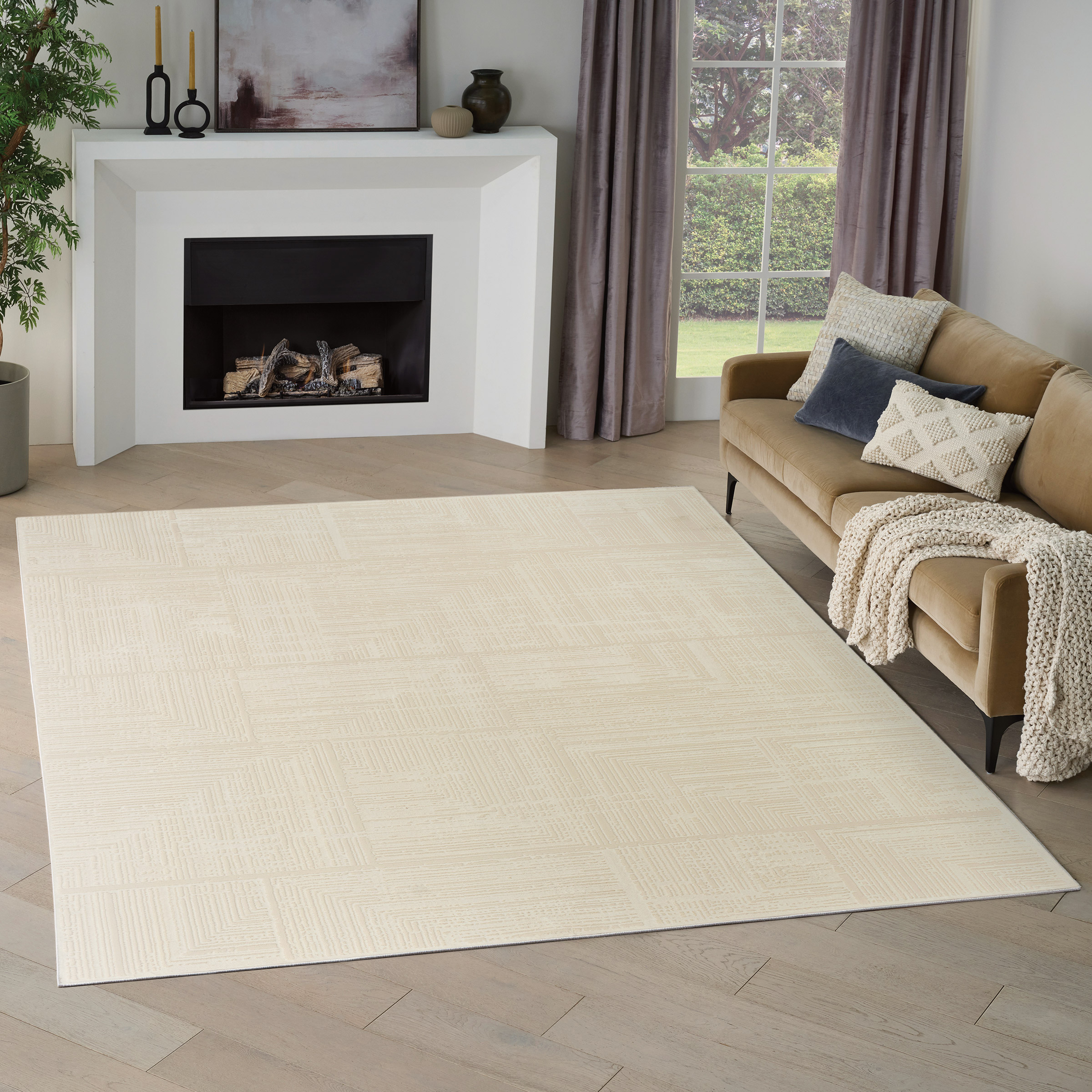 Nourison Briar Area Rug  Privet  7’10” x 9’10”