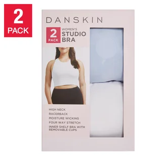 DANSKIN WOMEN'S STUDIO BRA 2PK