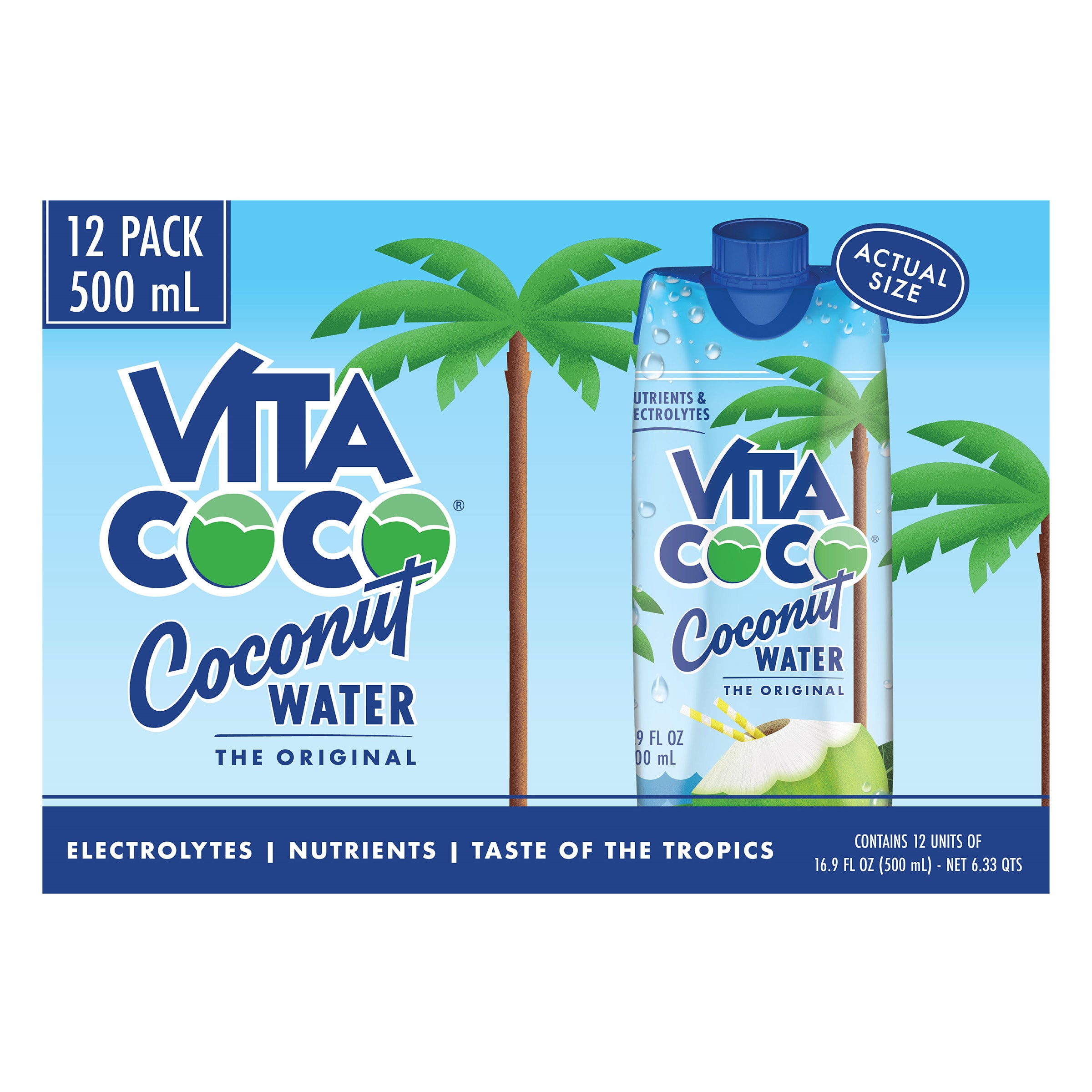 Vita Coco, Coconut Water, Original, 16.9 fl oz, 12-Count | Costco