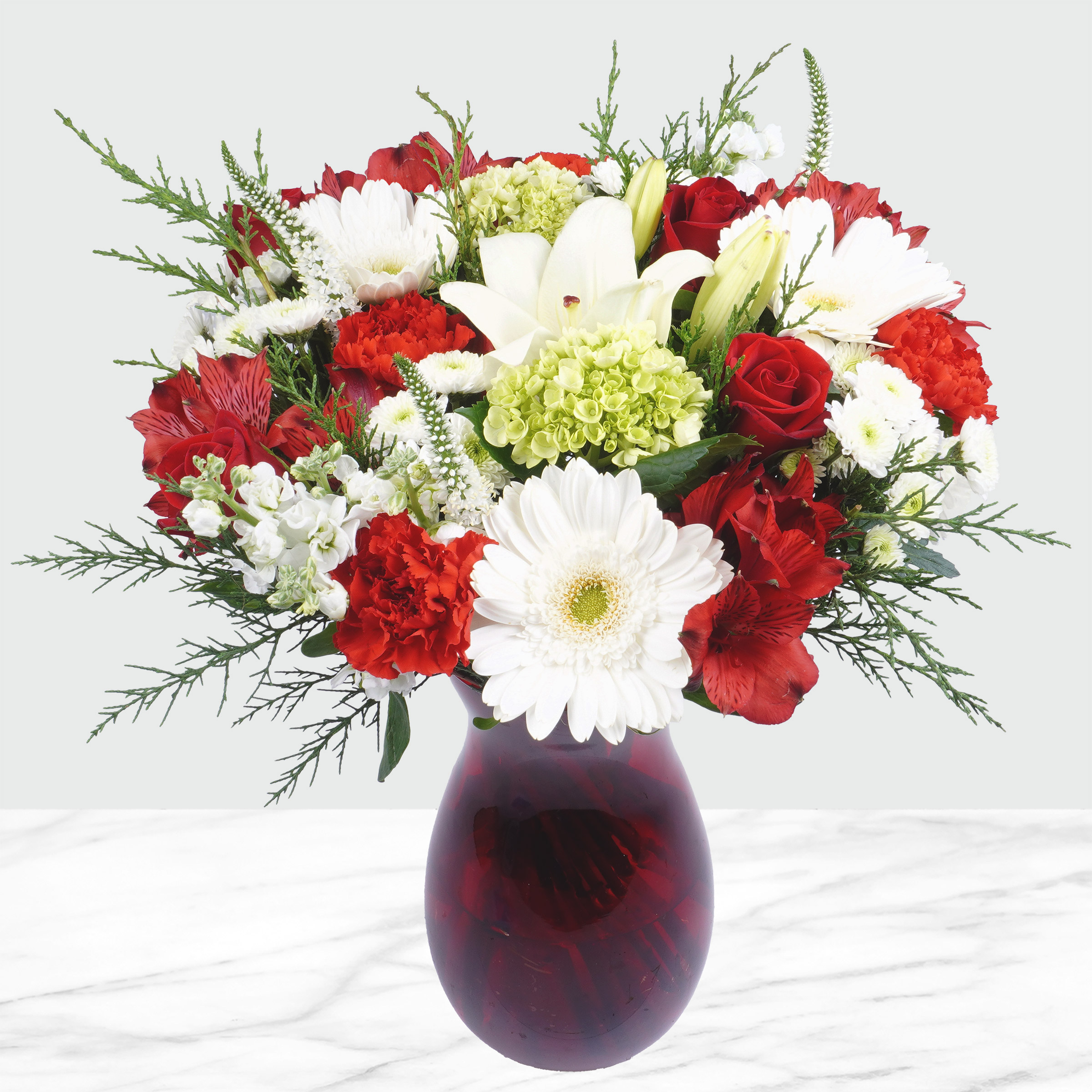 Christmas Cheer Fresh Cut Floral Arrangement  30-stems