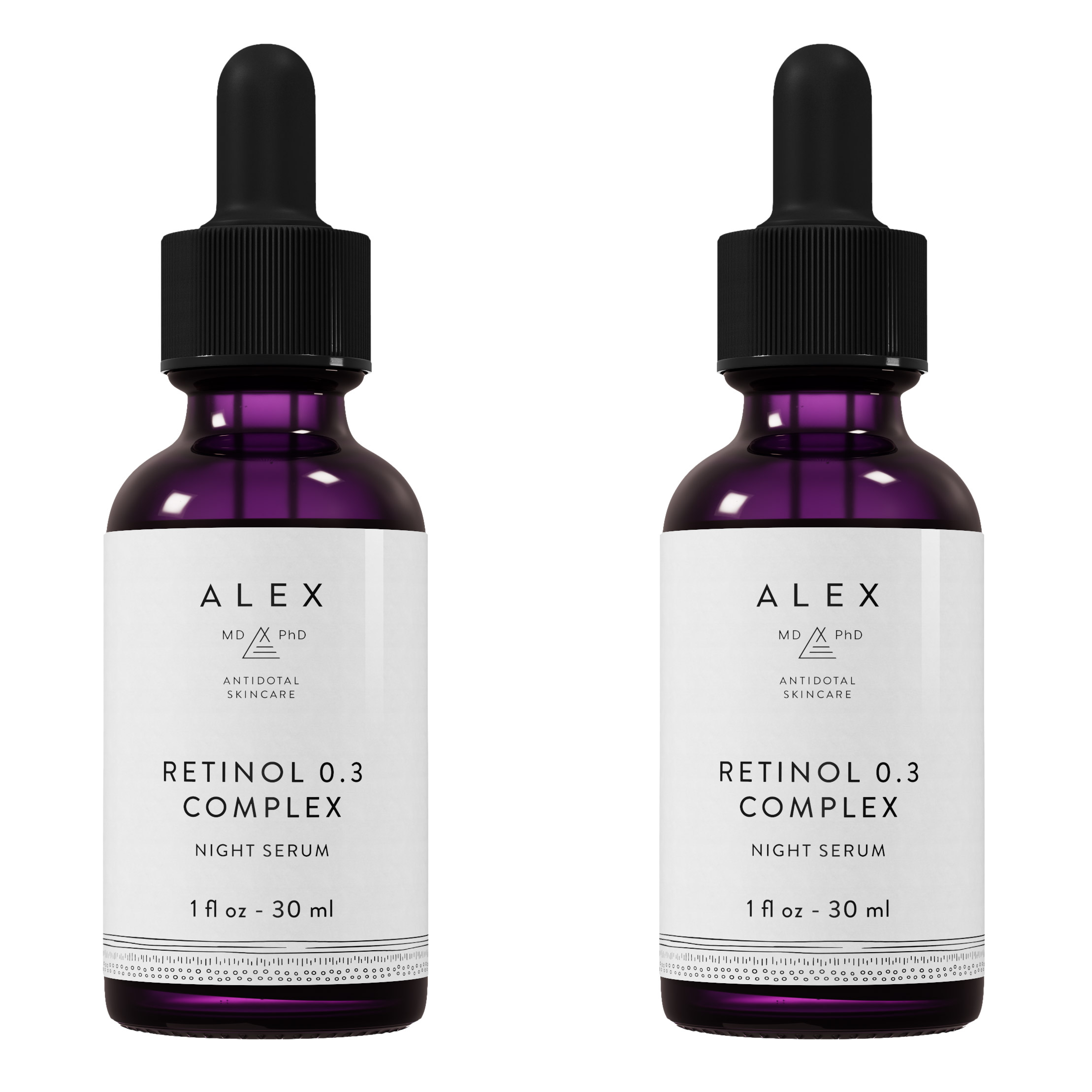 Alex MD PhD Retinol 0.3 Complex Night Serum, 2-pack | Costco