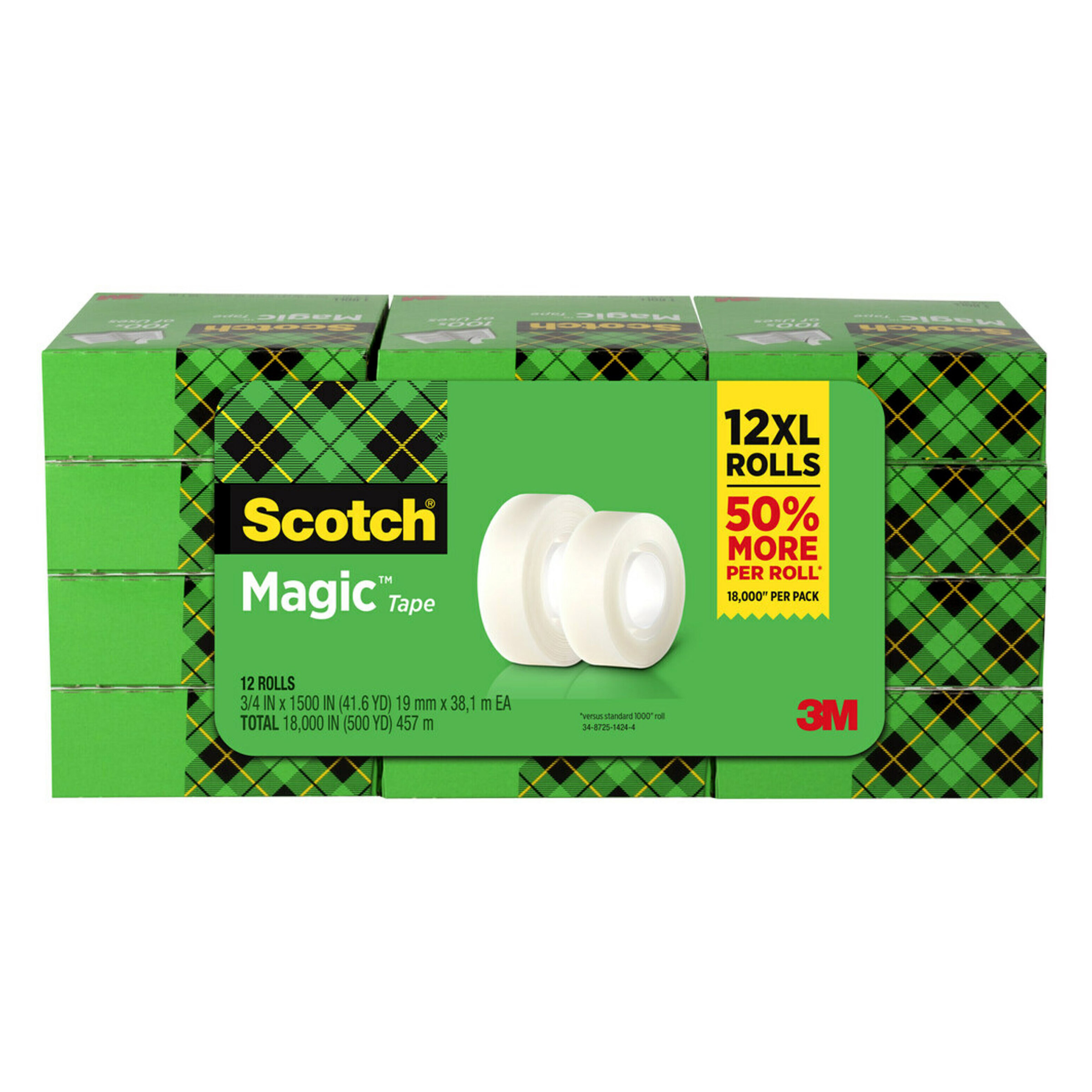 3M Scotch Magic Tape  12-count