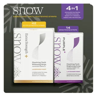 SNOW WHITENING STRIPS 21 DIAMOND TREATMENTS 7 PURPLE TREATMENTS