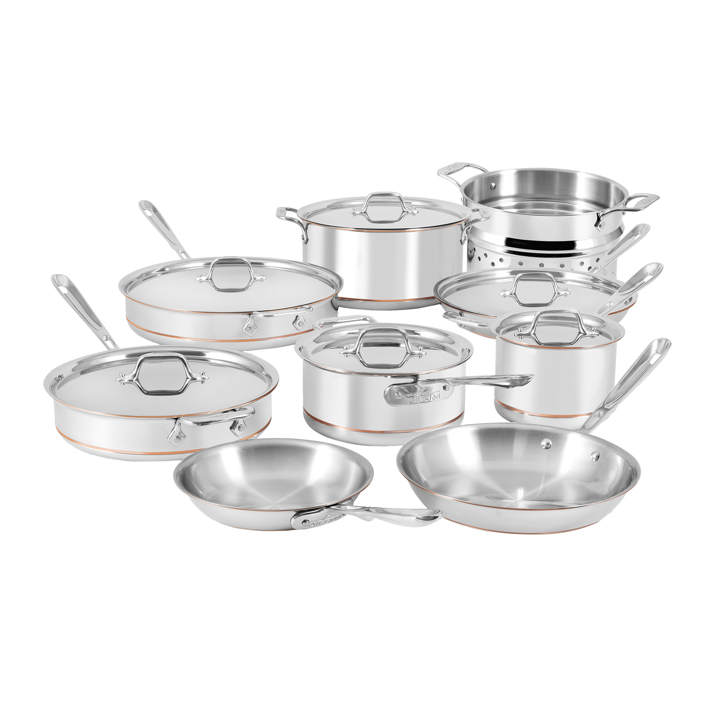 All-Clad Copper Core 5-Ply Bonded Cookware, 15-piece Set