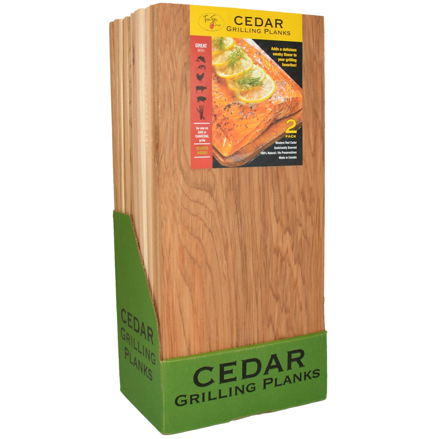 TrueFire Cedar Grilling Planks 7.25in x 16in. 24-pack