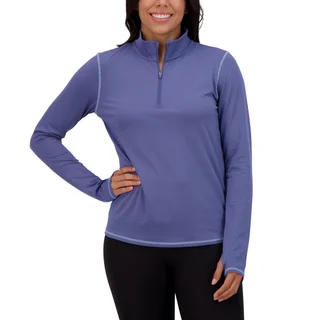 SOYBU WOMEN'S LONG SLEEVE QUARTER ZIP TOP