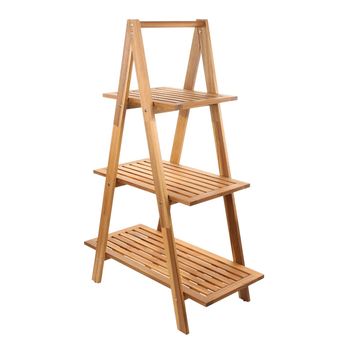 Cascade 3-Layer Outdoor Wood Plant Stand