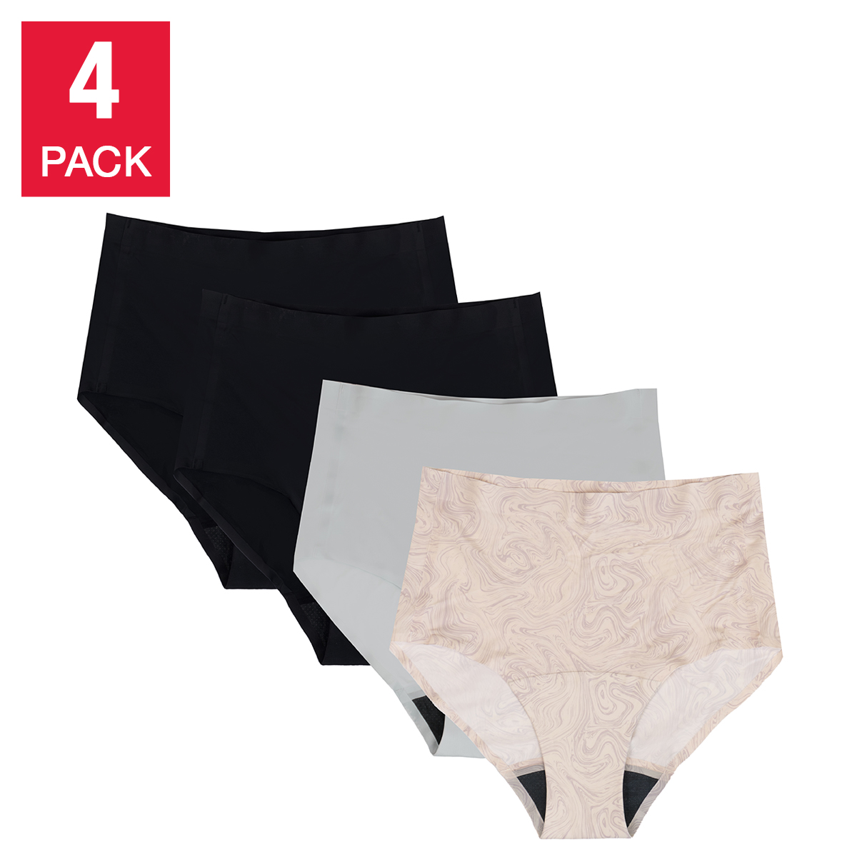 the natural Women’s Leak Proof High Rise Briefs, 4-pack