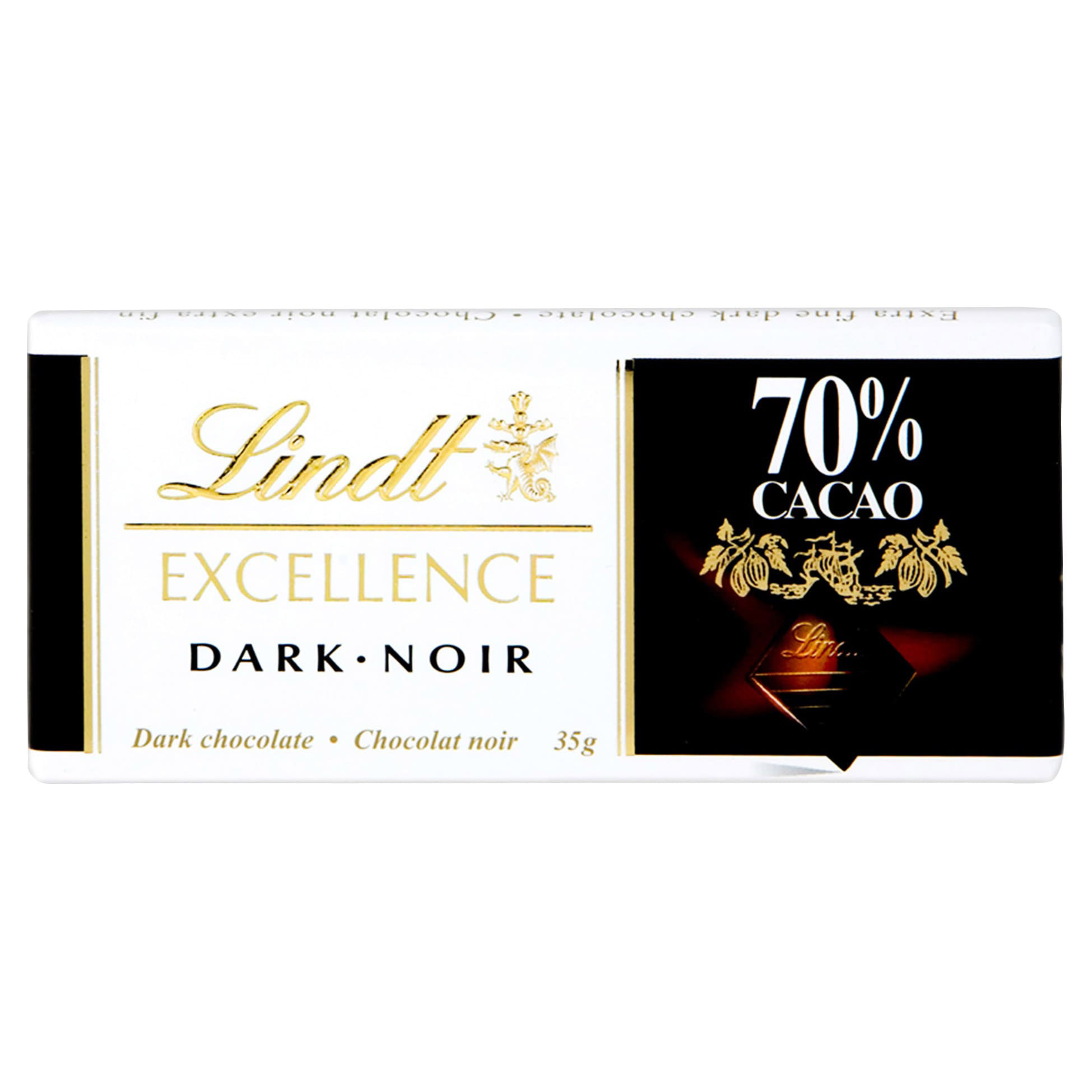 Lindt Excellence Bars, 70% Cocoa Dark Chocolate, 24 × 35 g (1.2 oz)