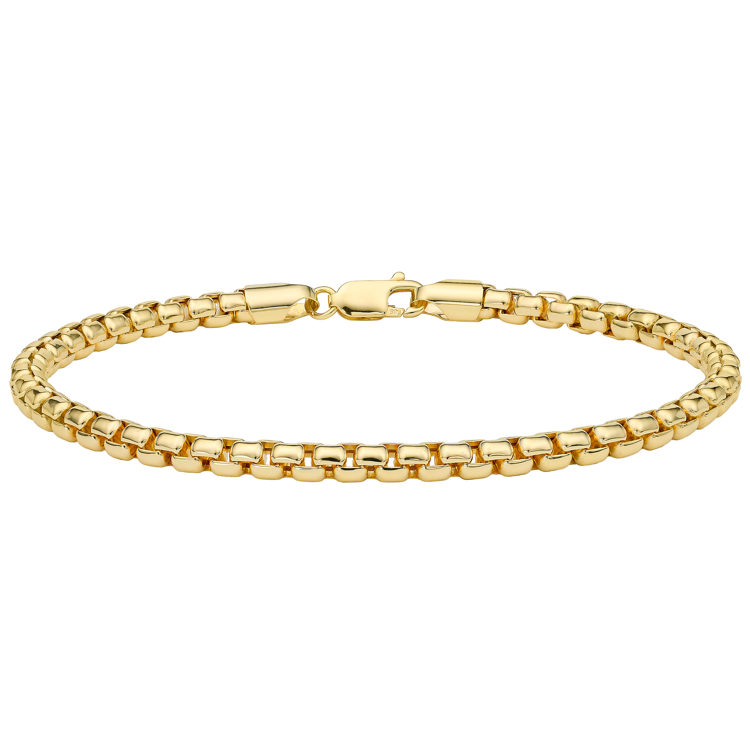 No.240 18k 14k 金無垢 金 ゴールド Gold 585 750 14kt Yellow Gold Round Box Bracelet | Costco