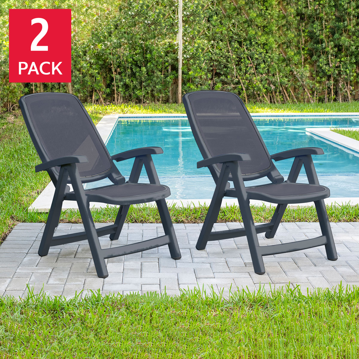 Nardi Delta Reclining High Back Chair, 2-pack | Costco