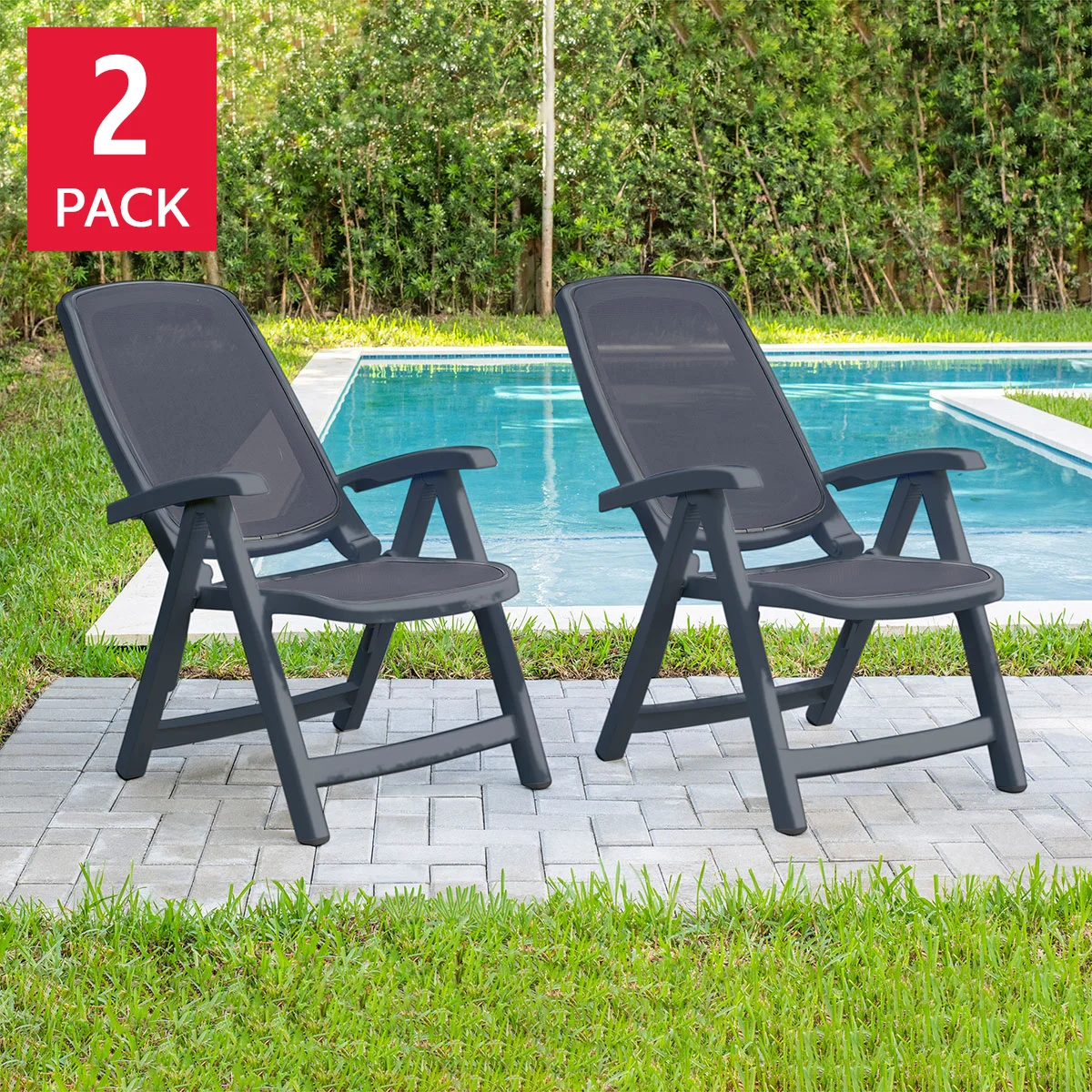Nardi Delta Reclining High Back Chair, 2-pack | Costco