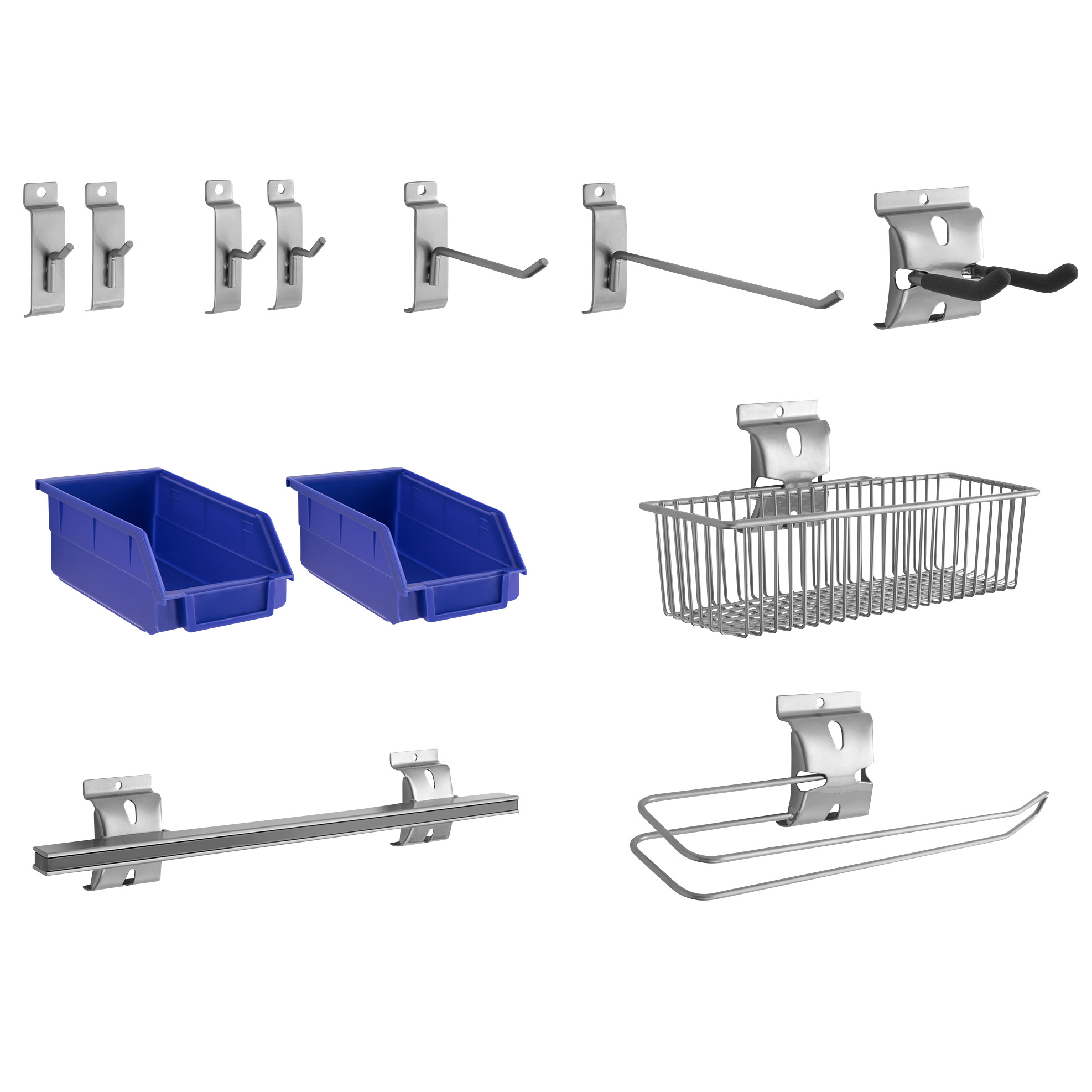 NewAge Products 12-piece Steel Slatwall Accessory Kit 