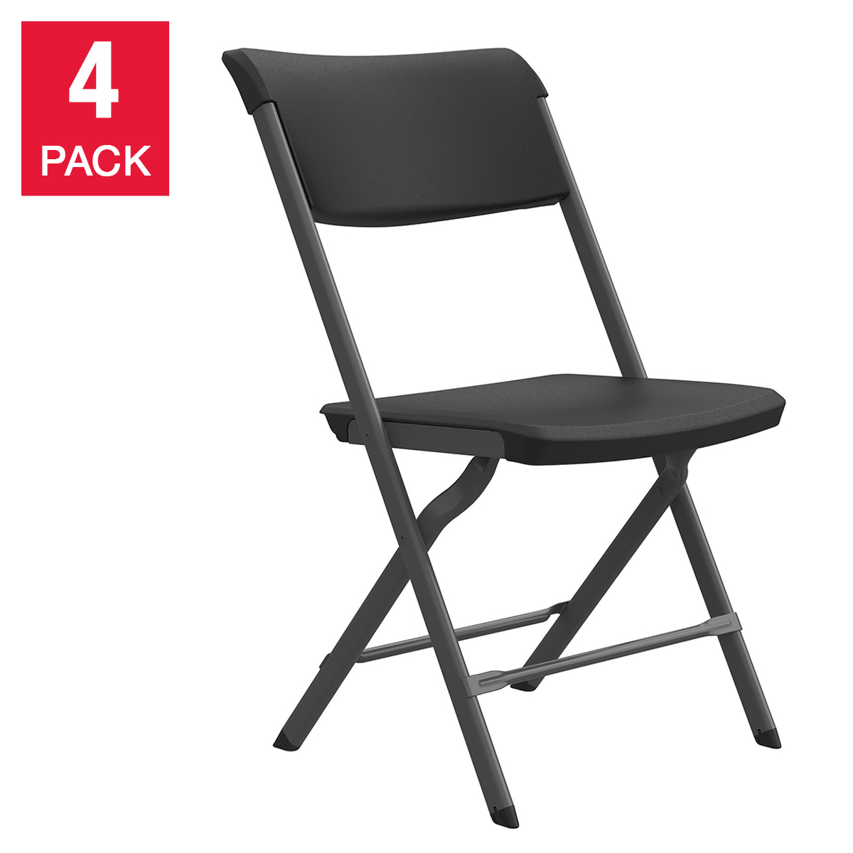 Lifetime Bypass Commercial Folding Chairs, 4-pack