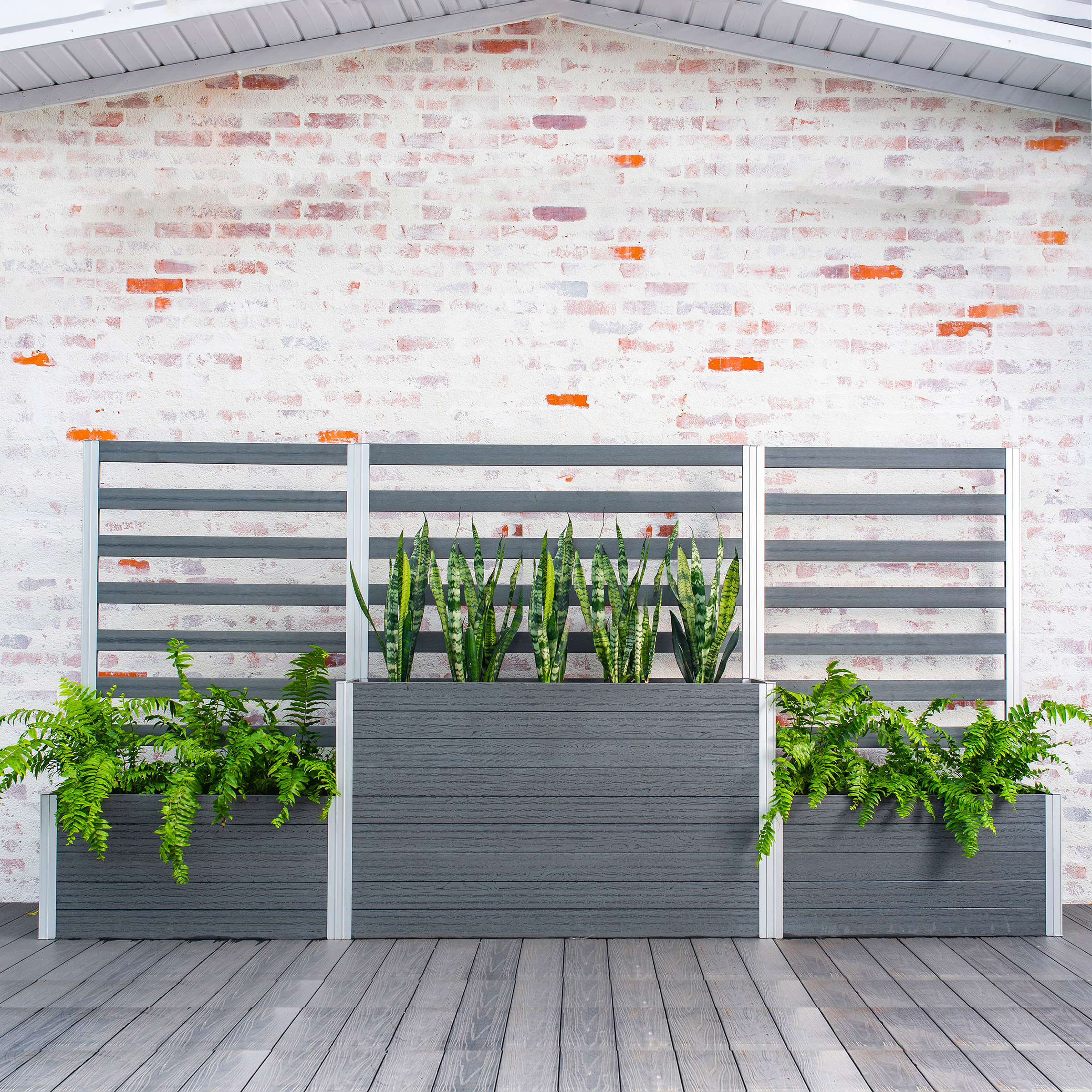Urbana Parklette Planter Combo with Trellis