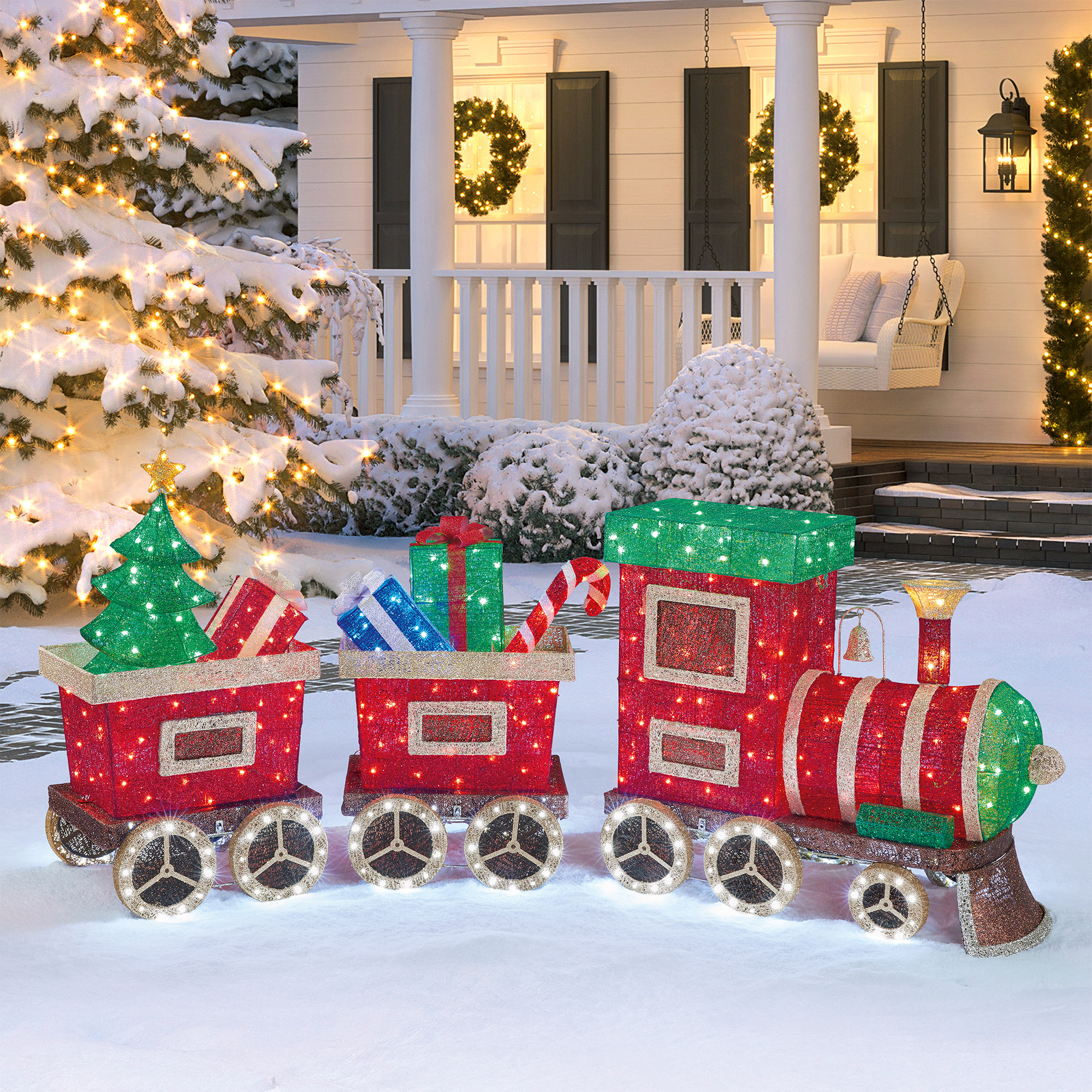Random Twinkling LED Train Set, 3-piece | Costco