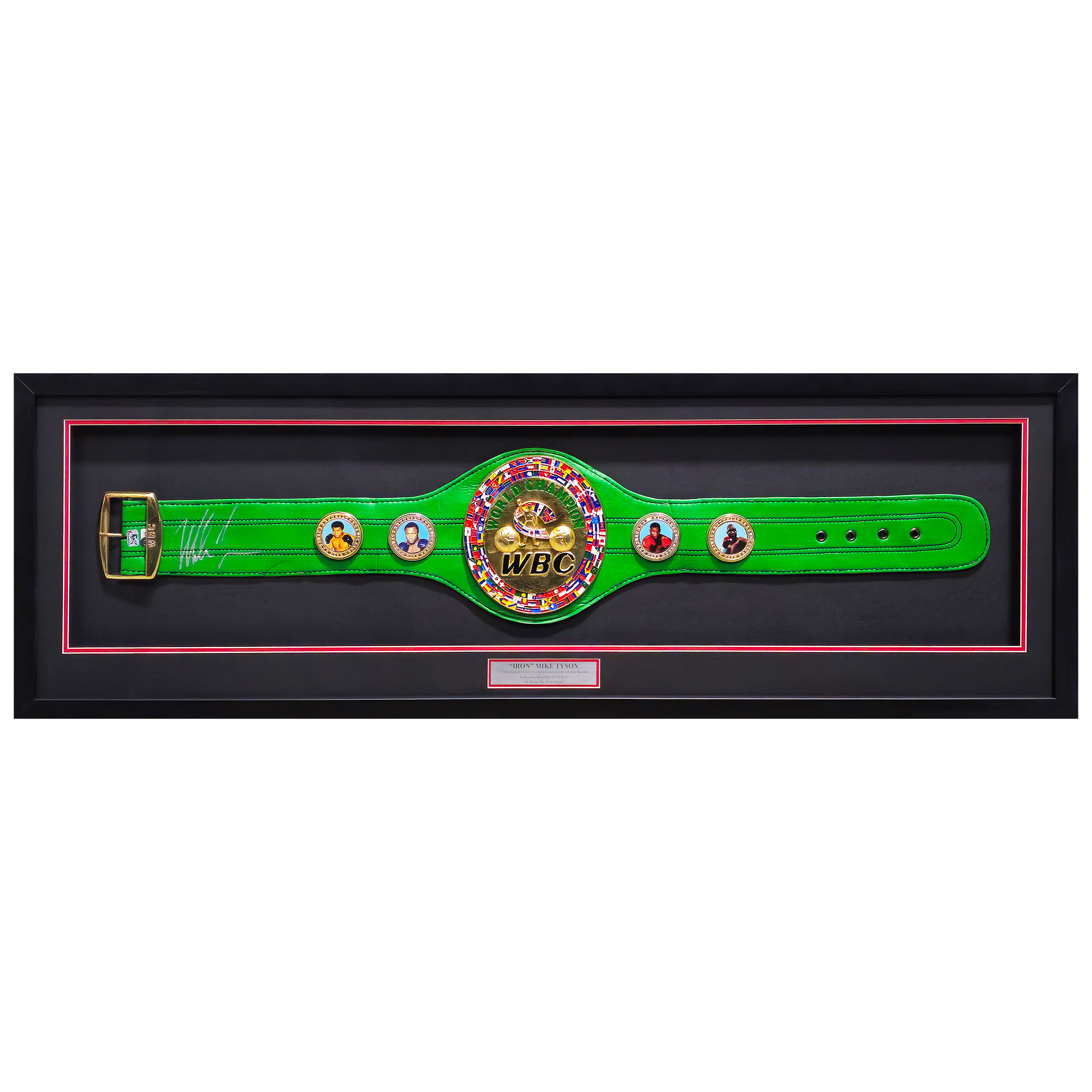 Mike Tyson Autographed Framed WBC World Championship Green Belt - Beckett Authenticated