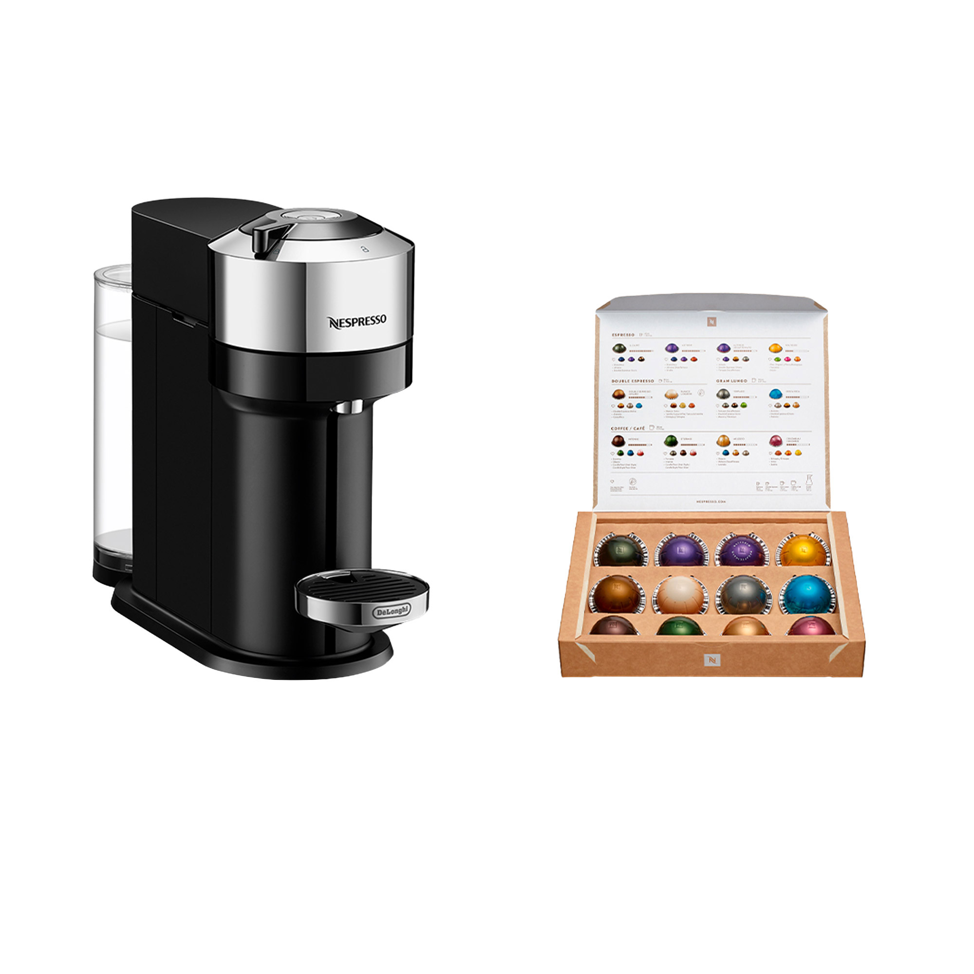 Nespresso Vertuo Next Deluxe with Aeroccino 3 and 32