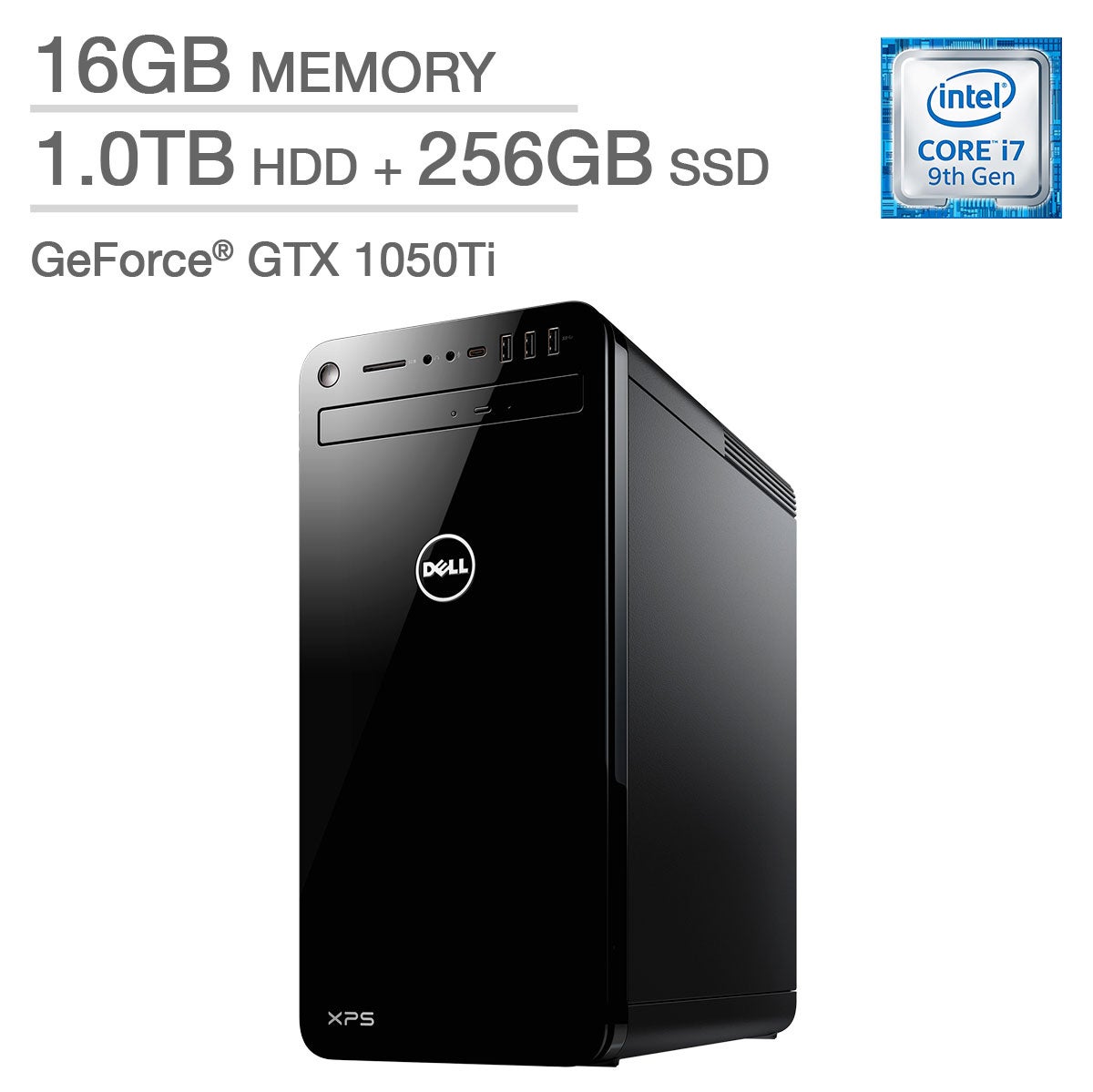 Dell XPS 8930 Tower - 9th Gen Intel Core i7 - GeForce GTX 1050 Ti