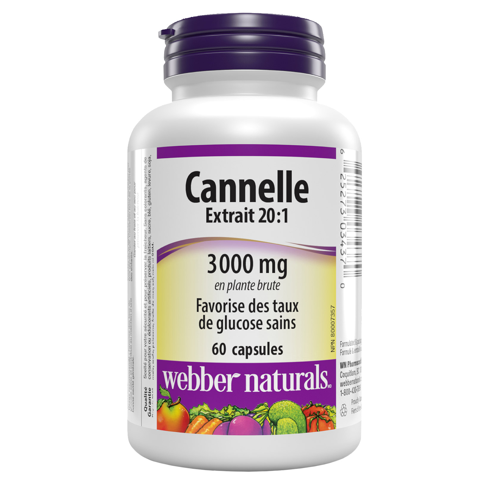 webber naturals - Extrait de cannelle 20:1 150 mg, 2 x 60 Capsules