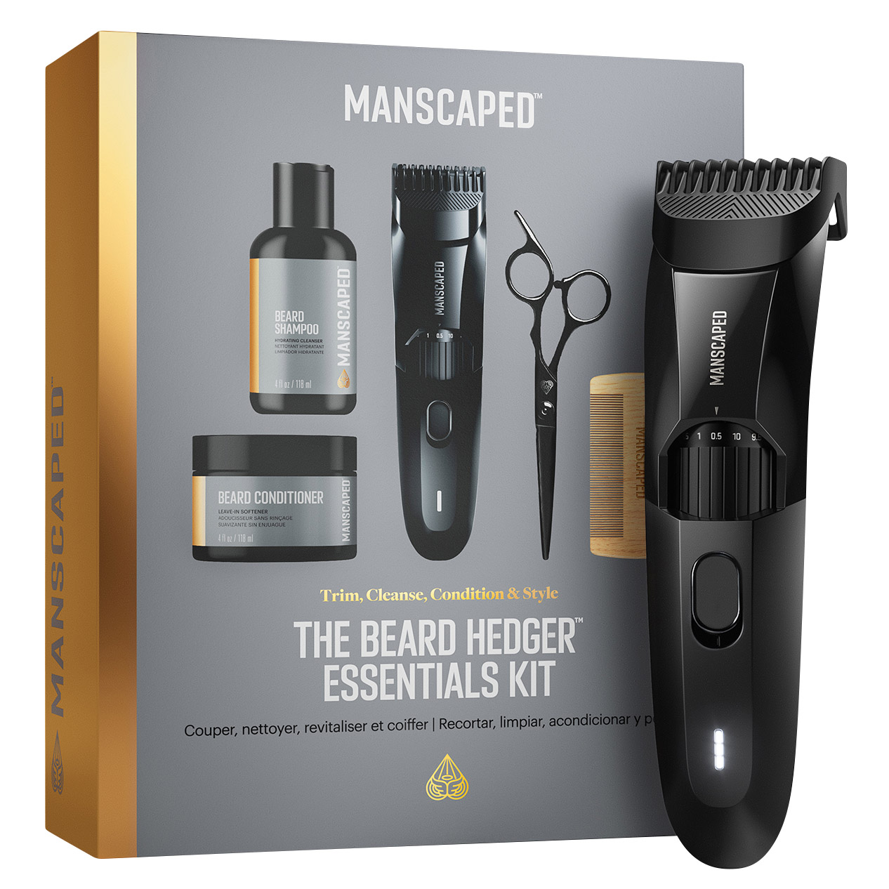 MANSCAPED The Beard Hedger Essentials Kit  Men’s Electric Beard Trimmer