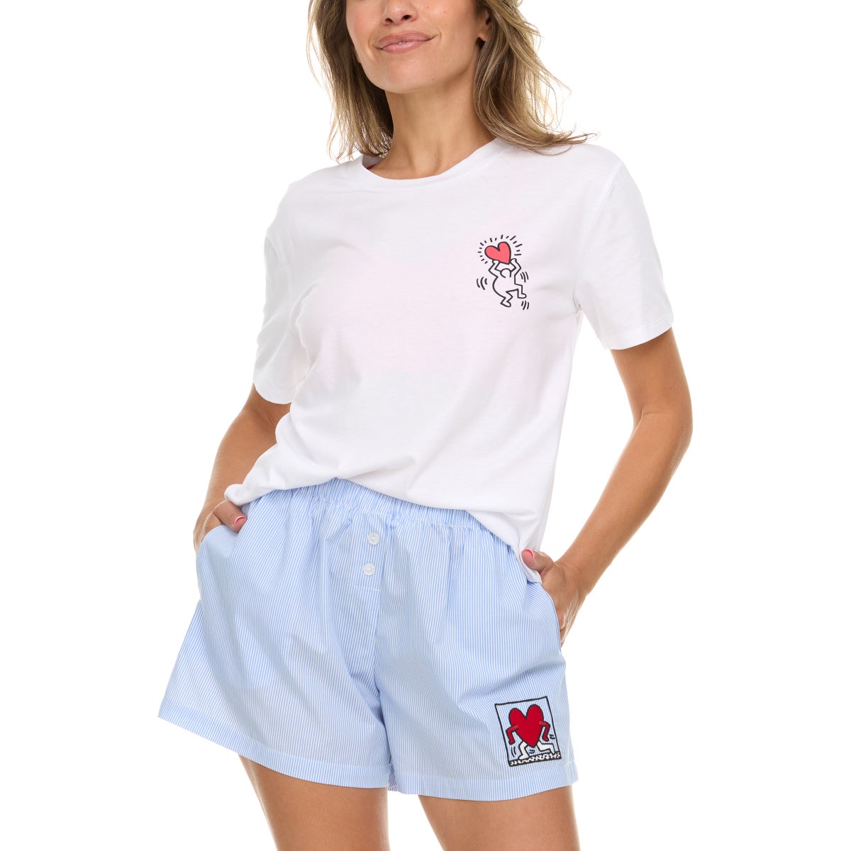Keith Haring Ladies' Tee and Boxer Set | Costco Keith Haring Ladies' Tee and Boxer Set | Costco