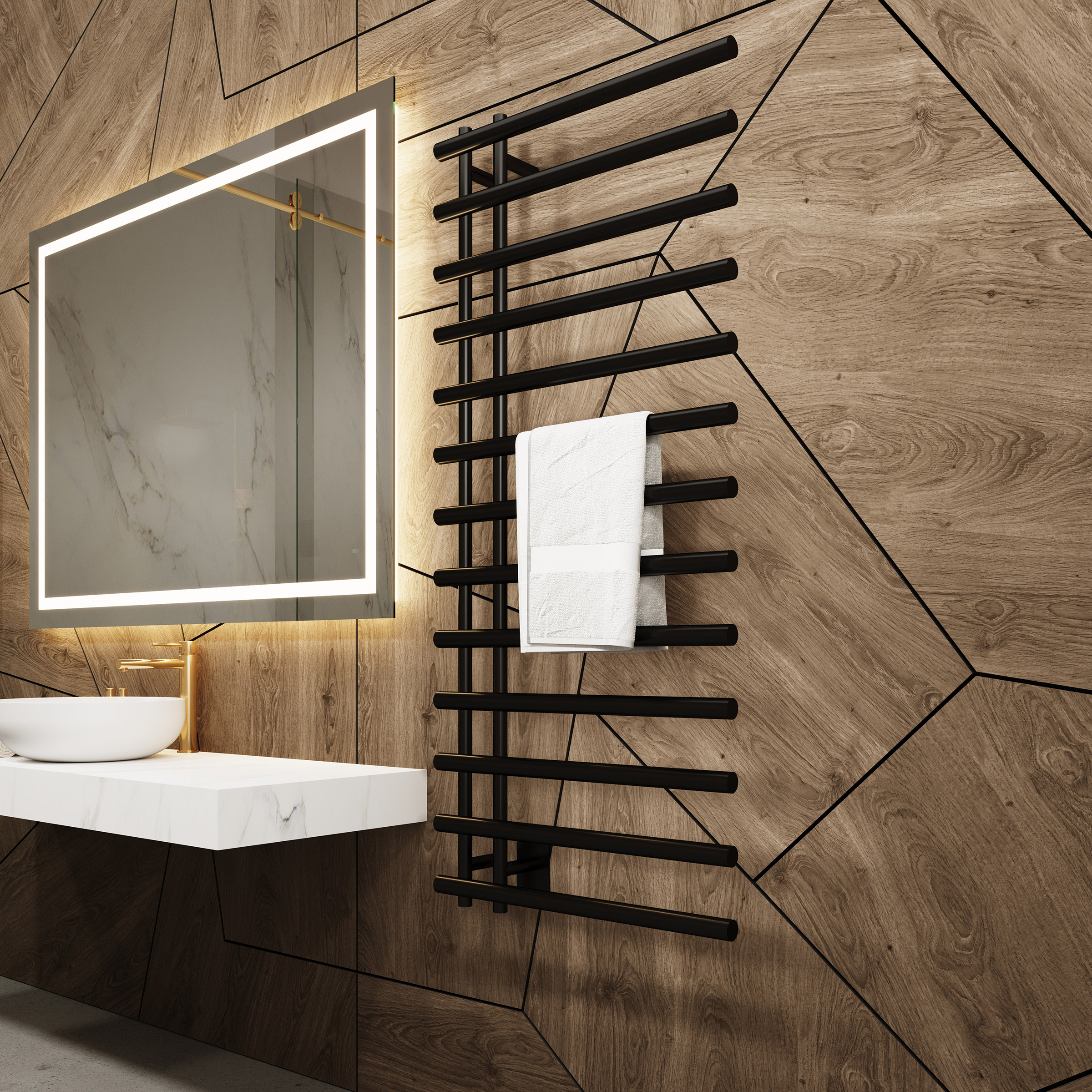 Paris Mirror Leto 13 Bar Towel Warmer