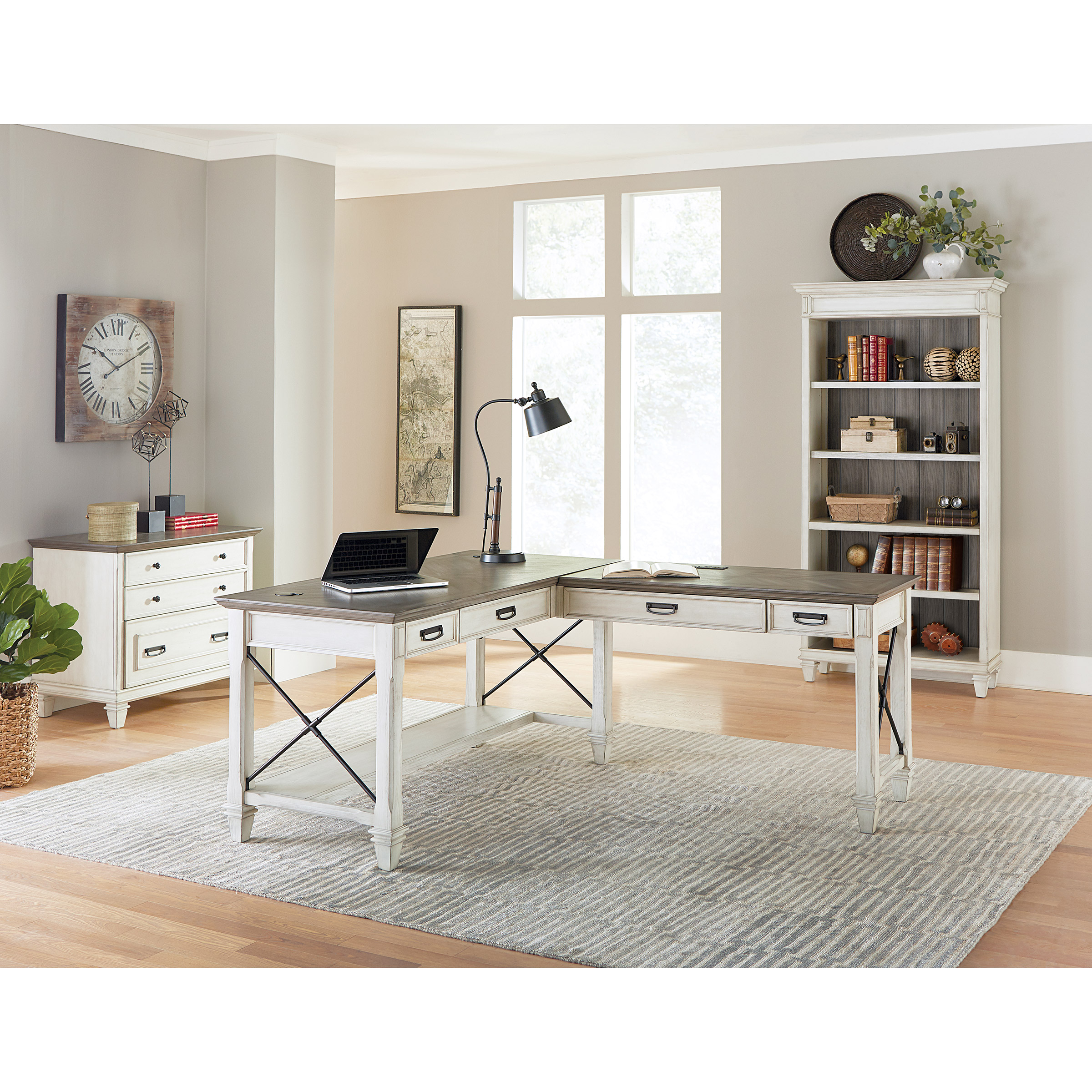 Harrington Writing Desk with Return 3-piece Office Suite
