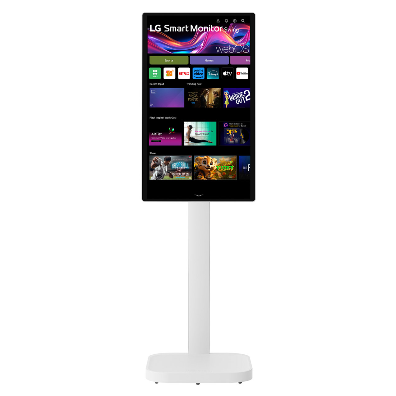 LG 31.5 in. UHD Touchscreen Smart Monitor Swing with Rolling Stand