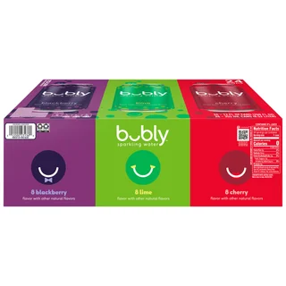 BUBLY SPARKLING WATER 24/12 OUNCE CANS