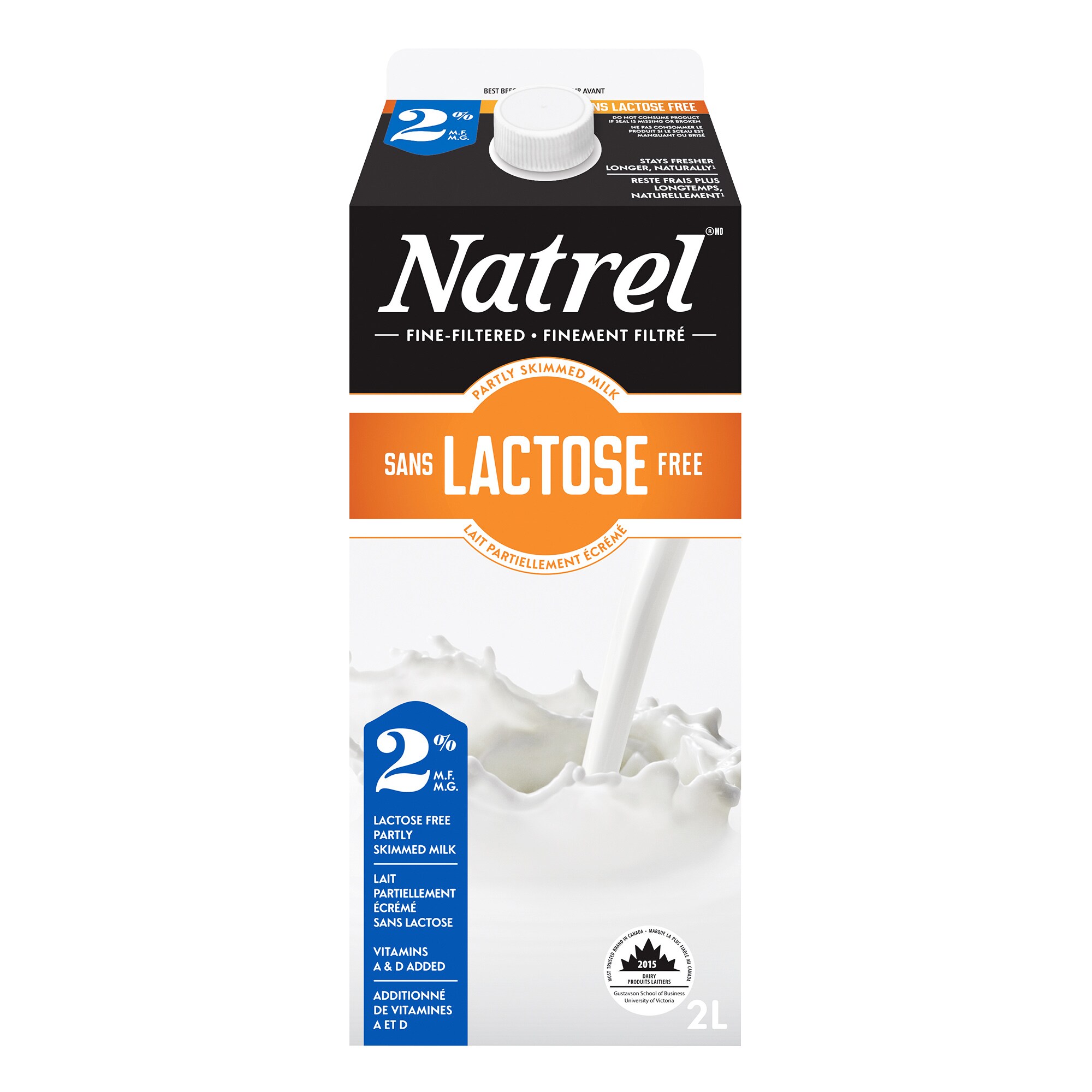Natrel Lactose-free 2% Milk, 2 L