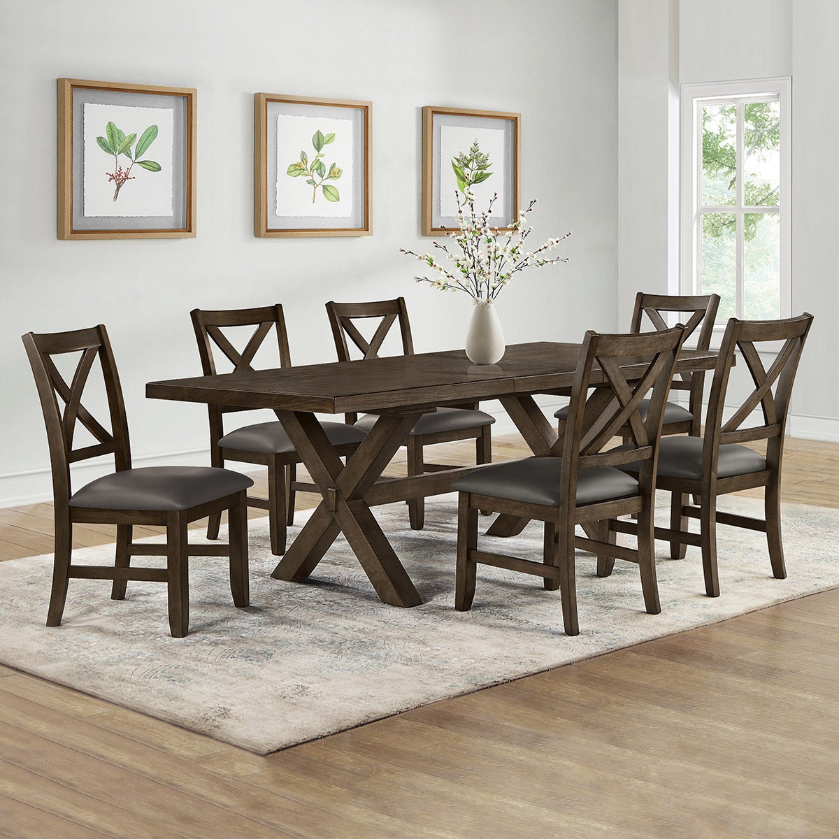 コストコのダイニングテーブルのみ2m以上　Bayside Furnishings Blakely 7-piece Dining Table Set | Costco