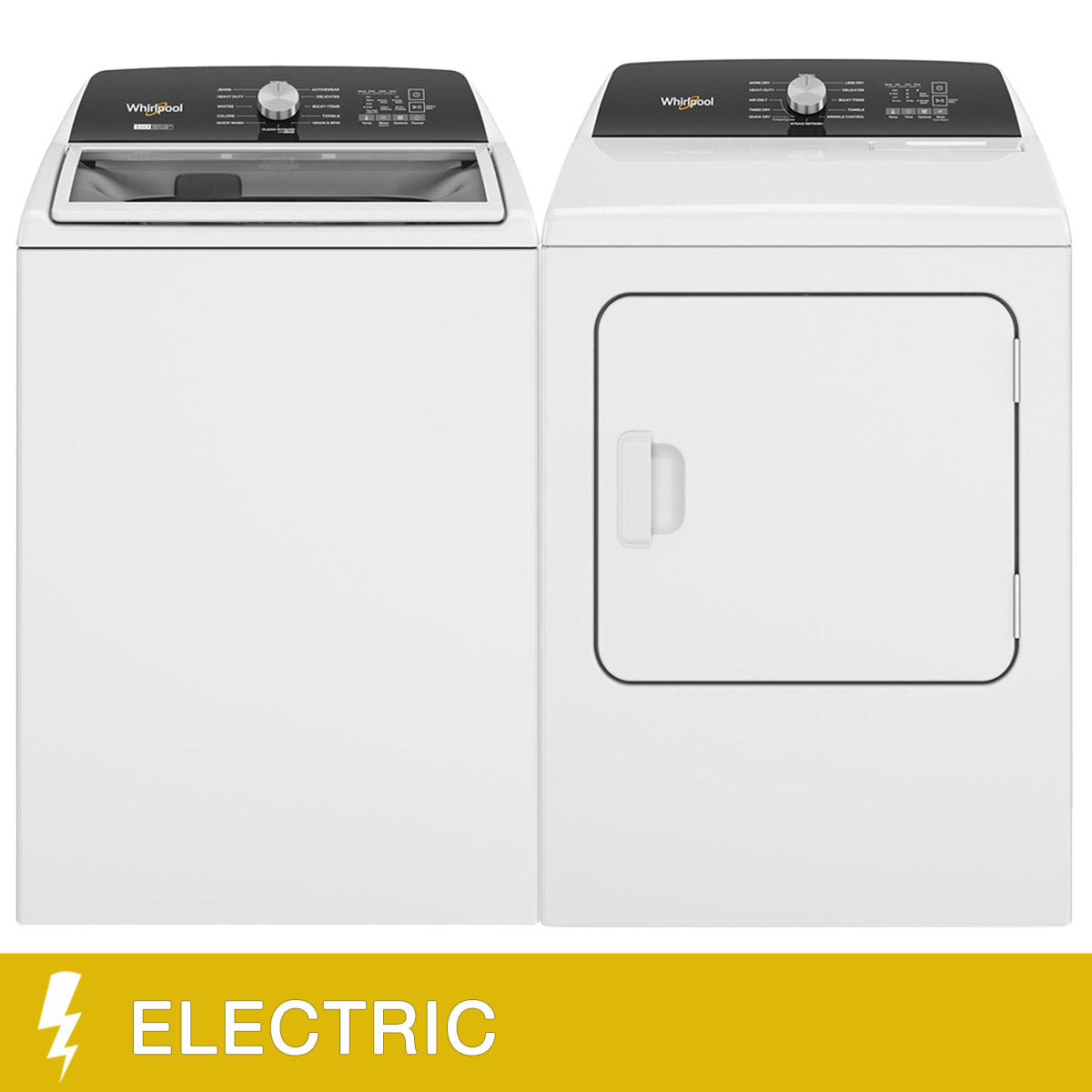Whirlpool Laundry Bundle 5.4 cu ft. Top Load Washer and 7.0 cu ft. Electric Dryer