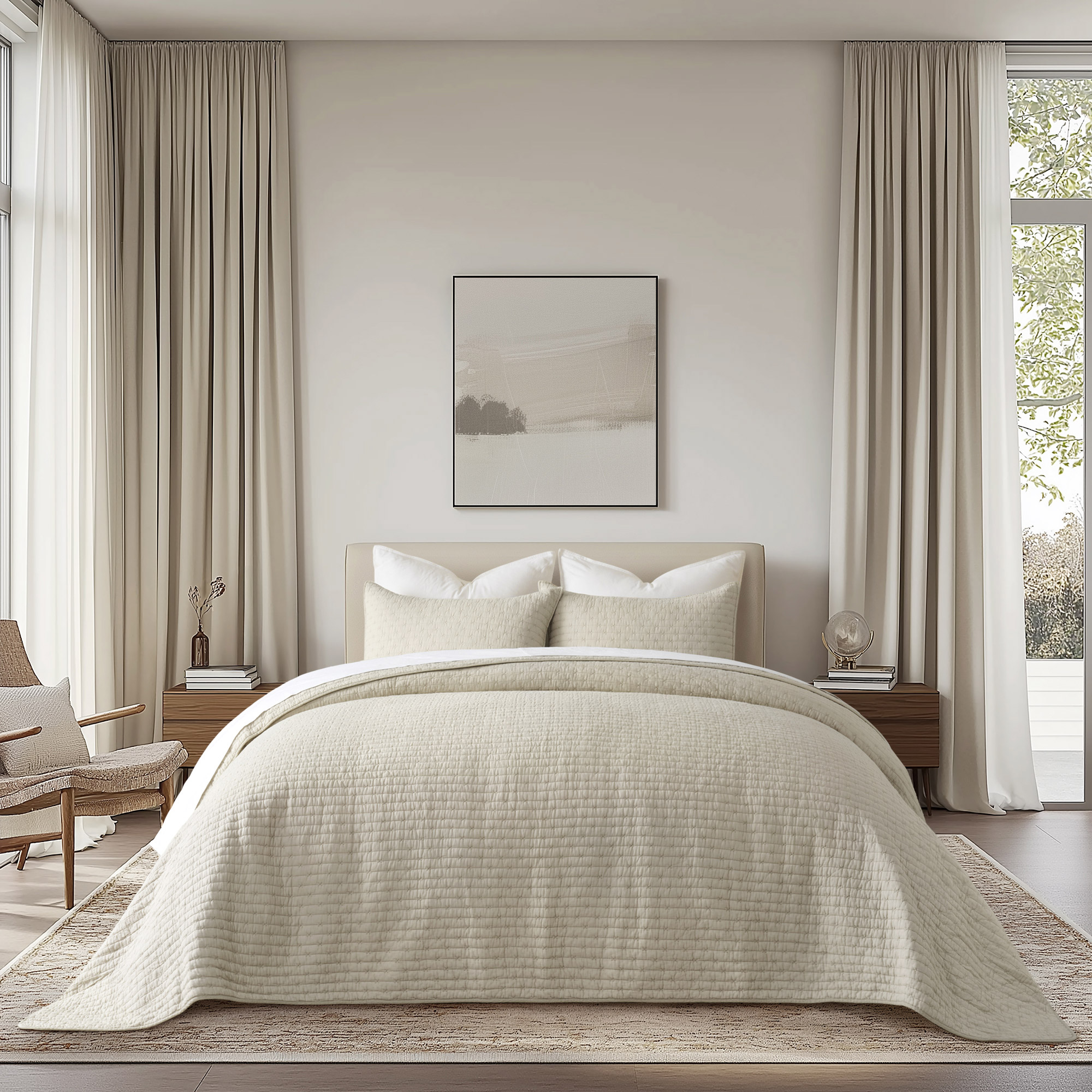 Evergrace Cross Stitch Cotton Quilt Set