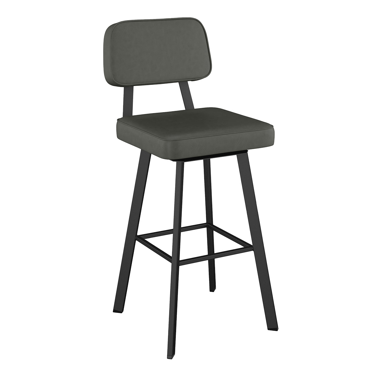 Amisco Clarkson Grey Bar or Counter Stool