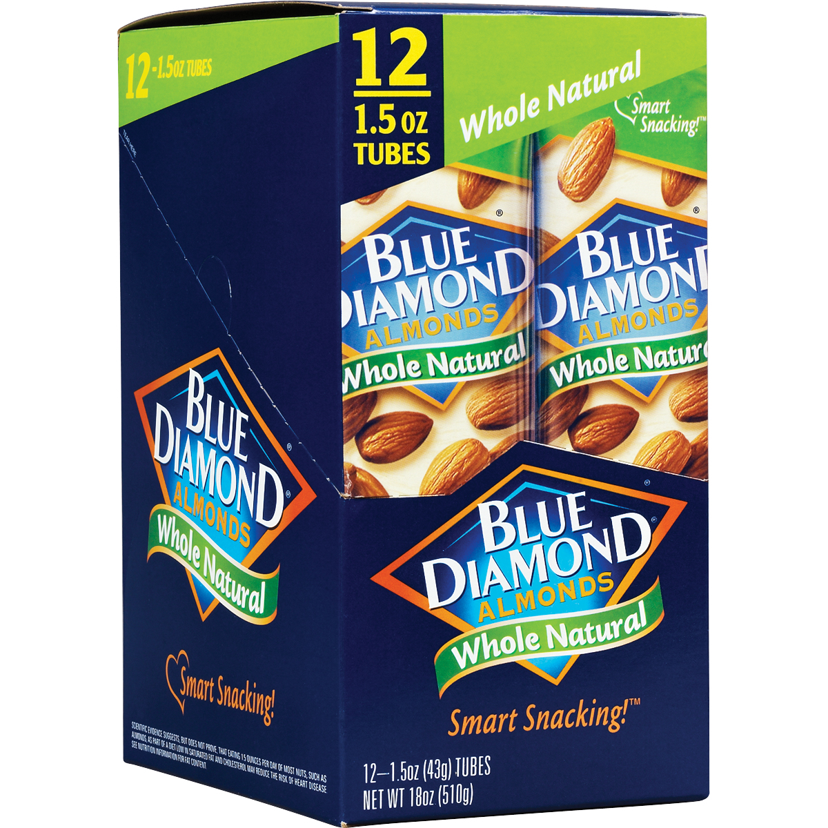 Blue Diamond Almonds  Whole Natural  1.5 oz  12-count