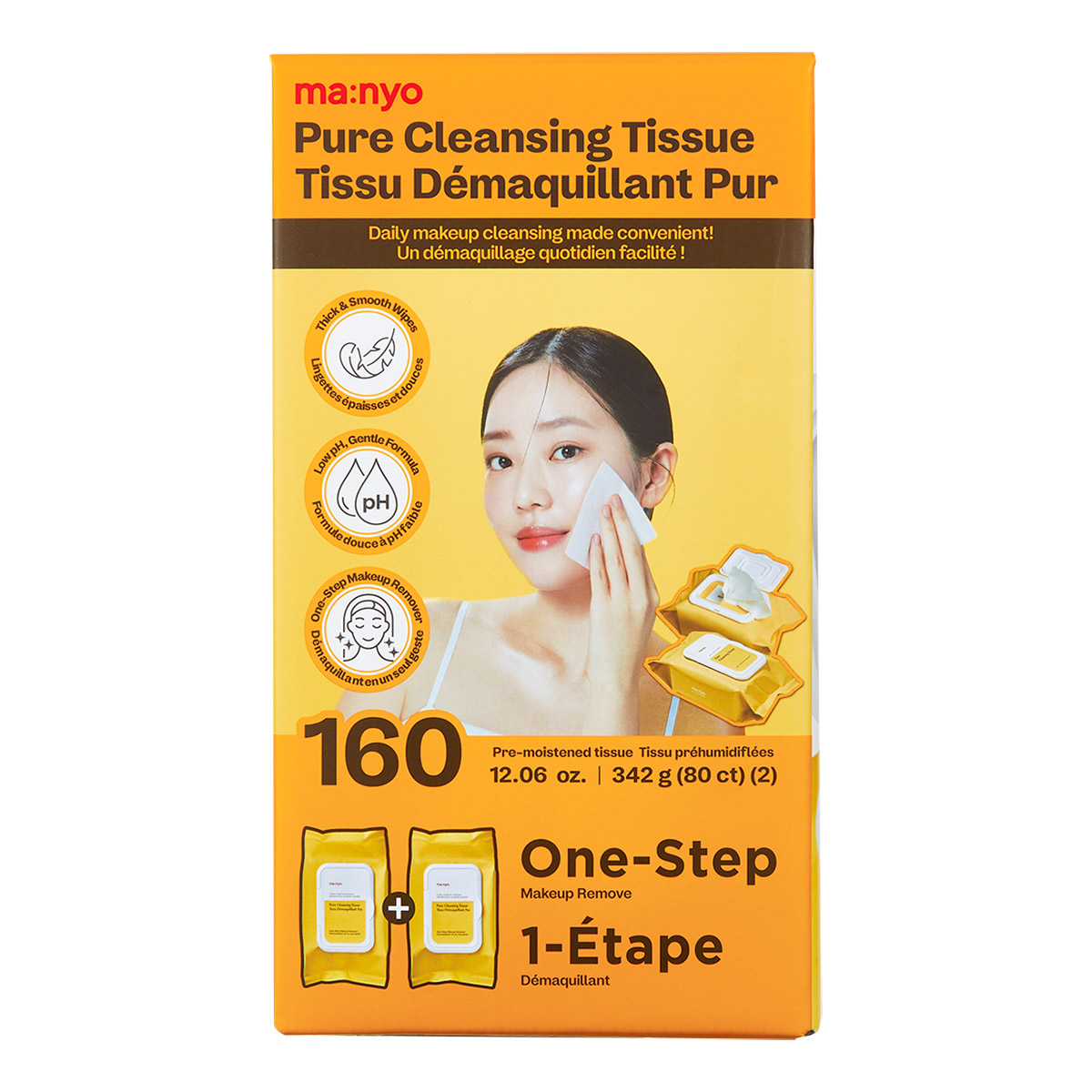 Ma:nyo Pure Cleansing Tissues, 2 x 80